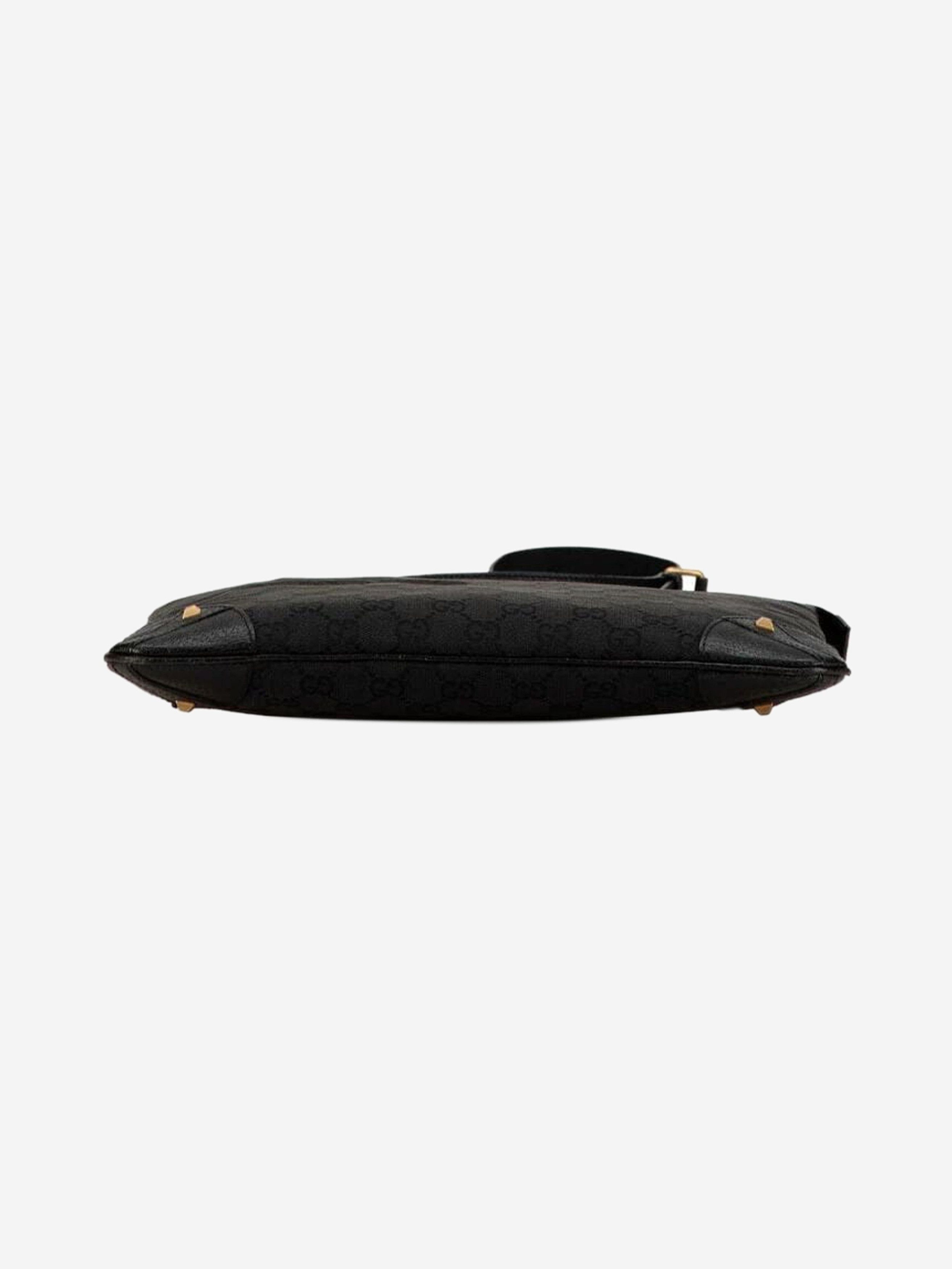 Gucci Black GG canvas studded shoulder bag Size ONE SIZE - 4 Thumbnail