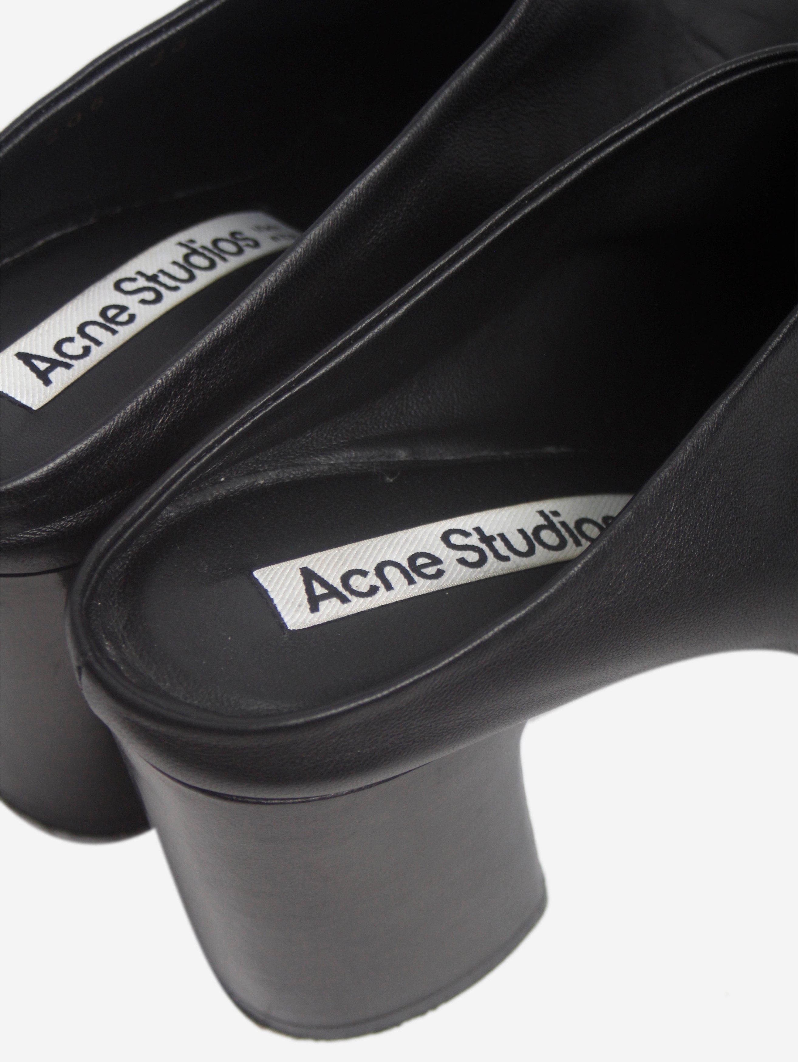 Acne Studios Black leather mules - EU 38 Size US 7.5 / IT 37.5 - 4 Thumbnail