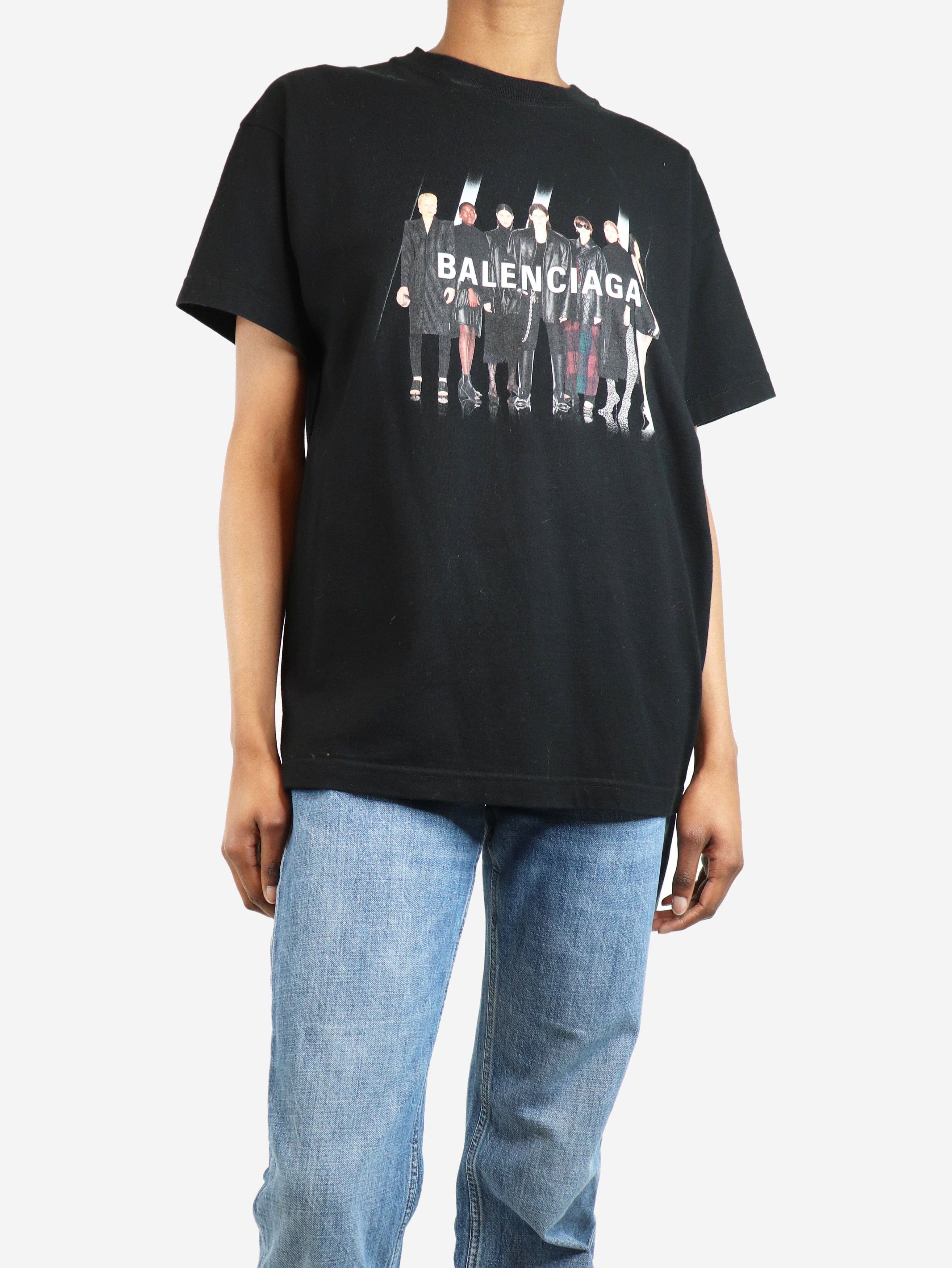 Balenciaga Black graphic print t-shirt - XS Size XS / US 0-2 / IT 36-38 - 3 Thumbnail