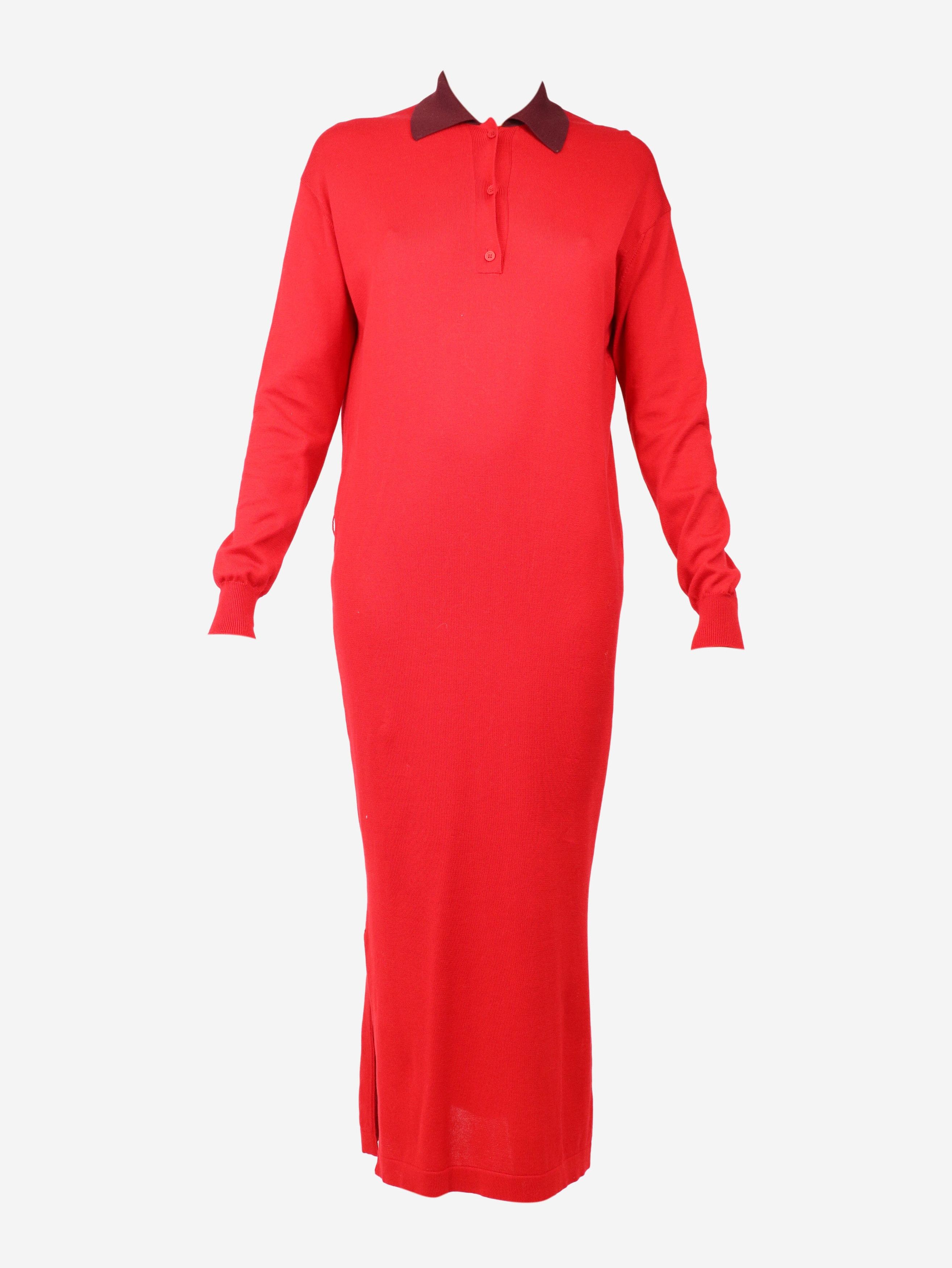 Loewe Red knit polo midi dress - XS Size XS / US 0-2 / IT 36-38 - 4 Thumbnail