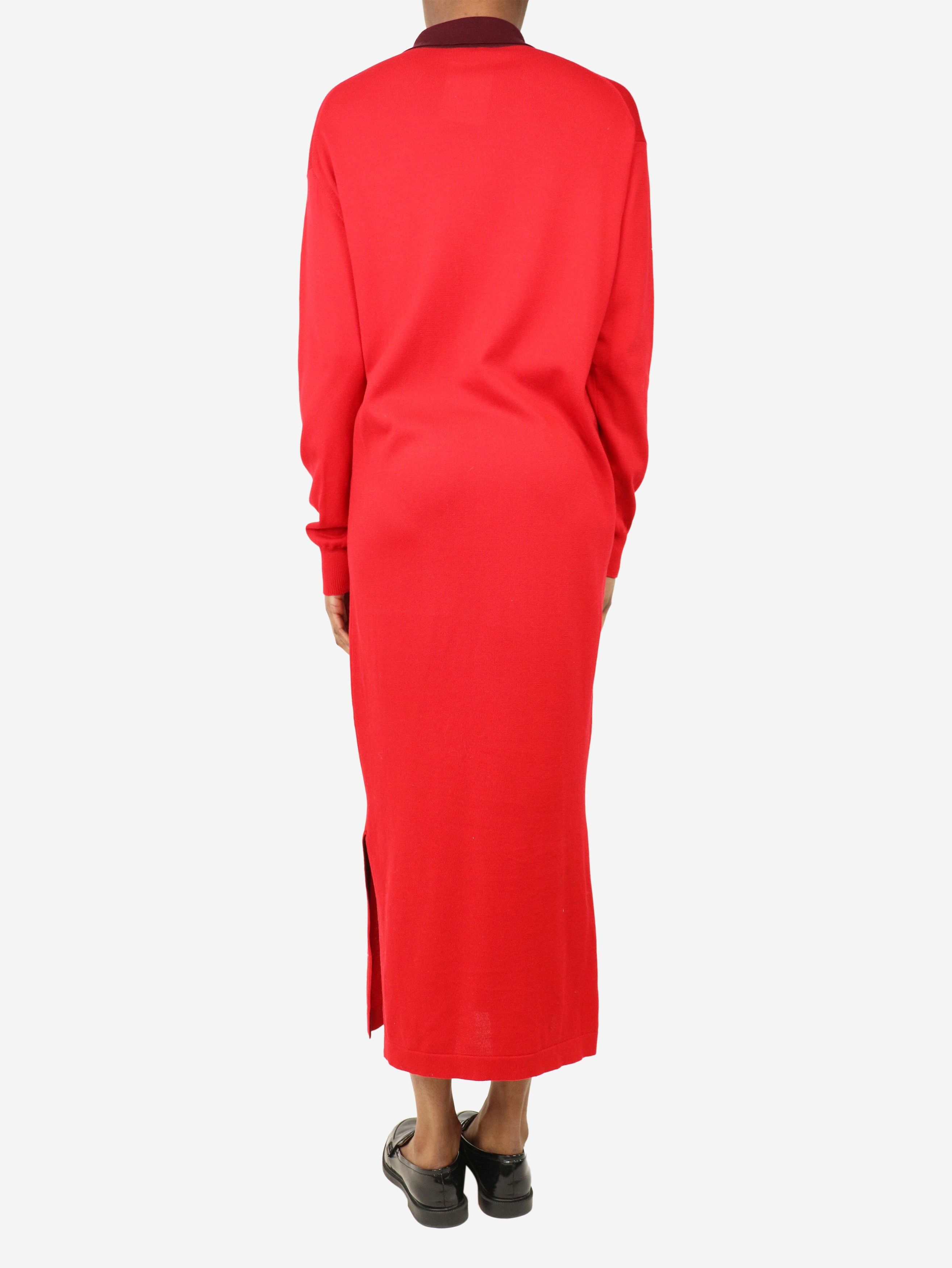 Loewe Red knit polo midi dress - XS Size XS / US 0-2 / IT 36-38 - 2 Thumbnail