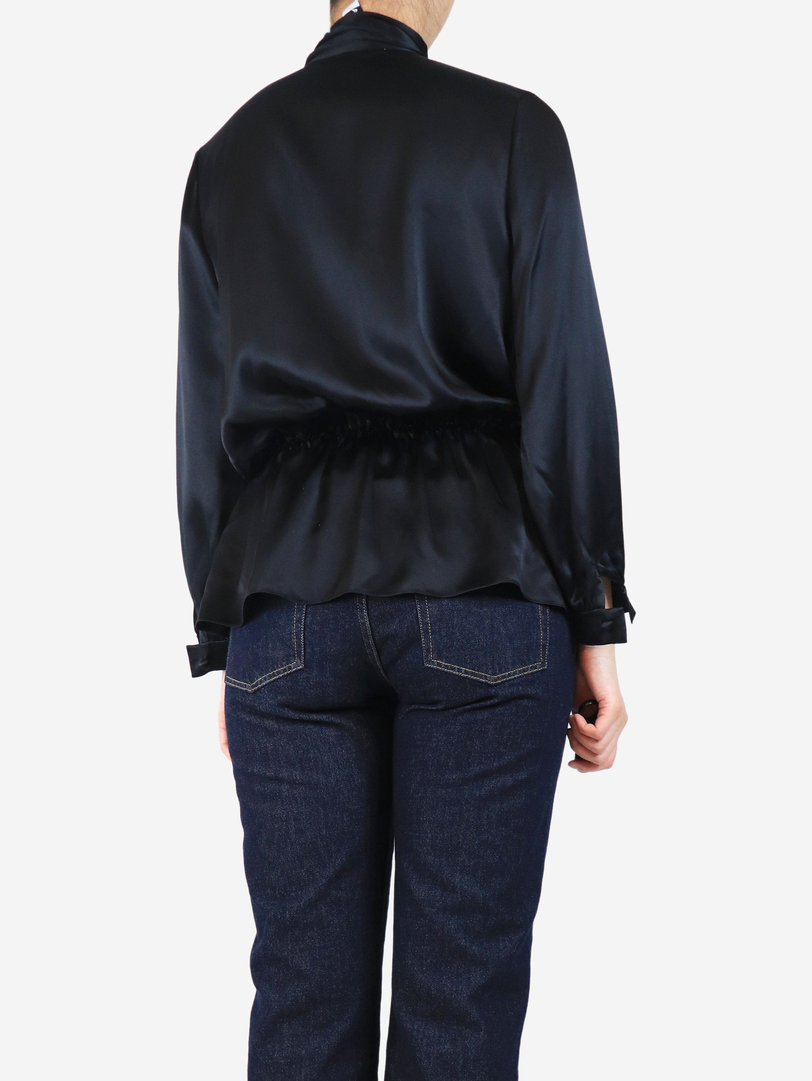 Balenciaga Black silk blouse - UK 12 Size M / US 6-8 / IT 42-44 - 2 Thumbnail