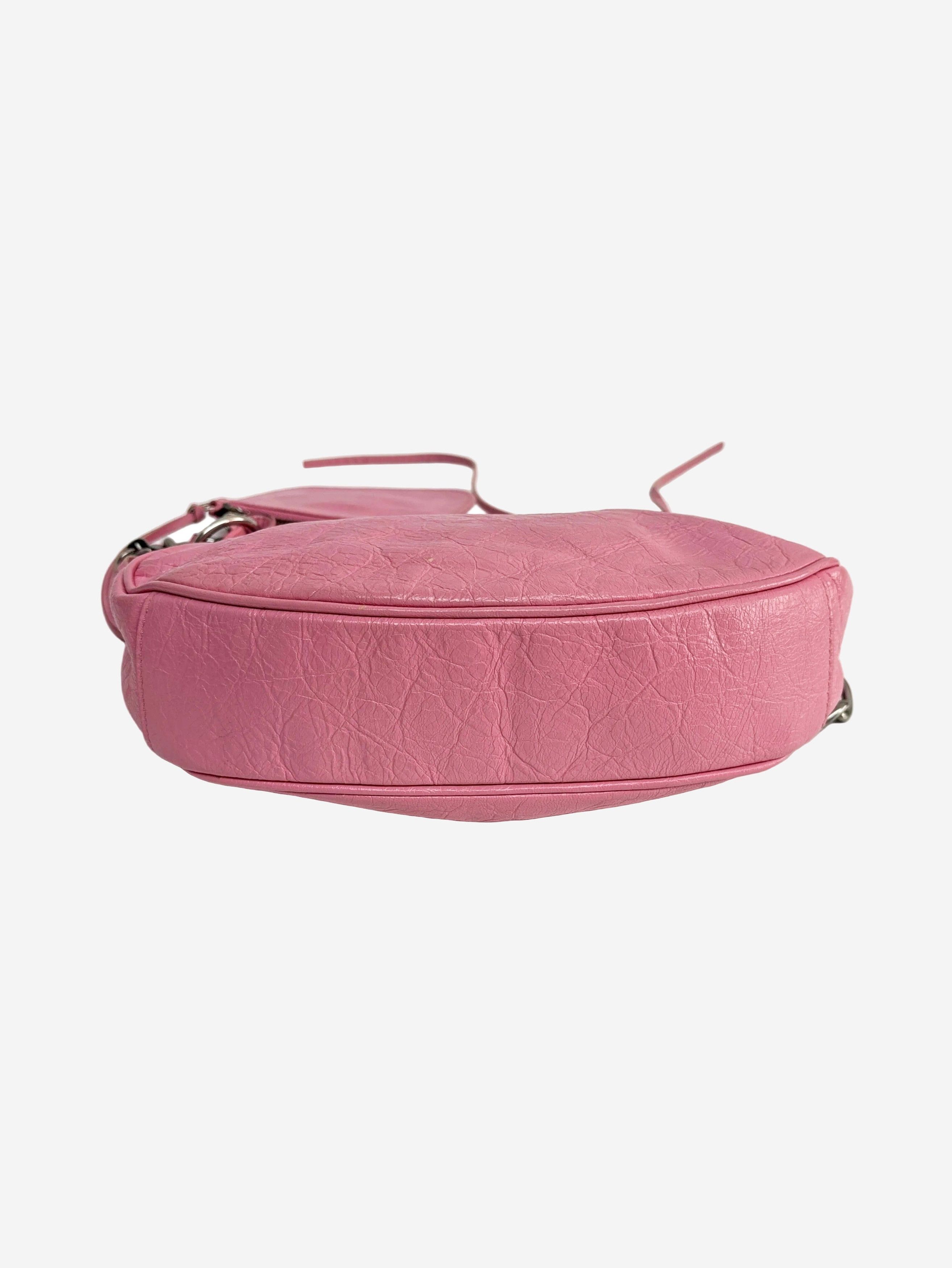 Balenciaga Pink crinkle Le Cagole shoulder bag Size ONE SIZE - 3 Thumbnail