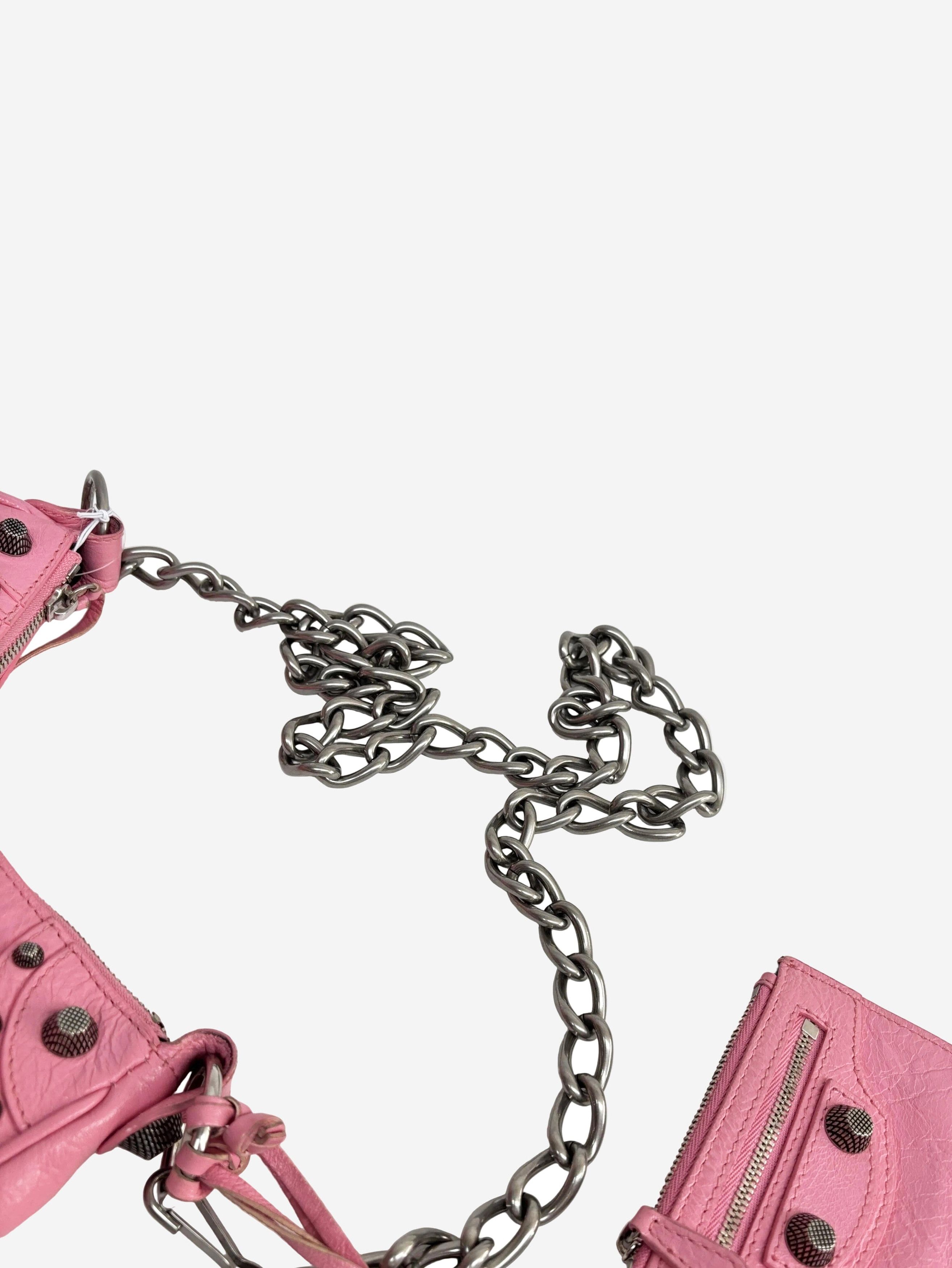 Balenciaga Pink crinkle Le Cagole shoulder bag Size ONE SIZE - 6 Thumbnail