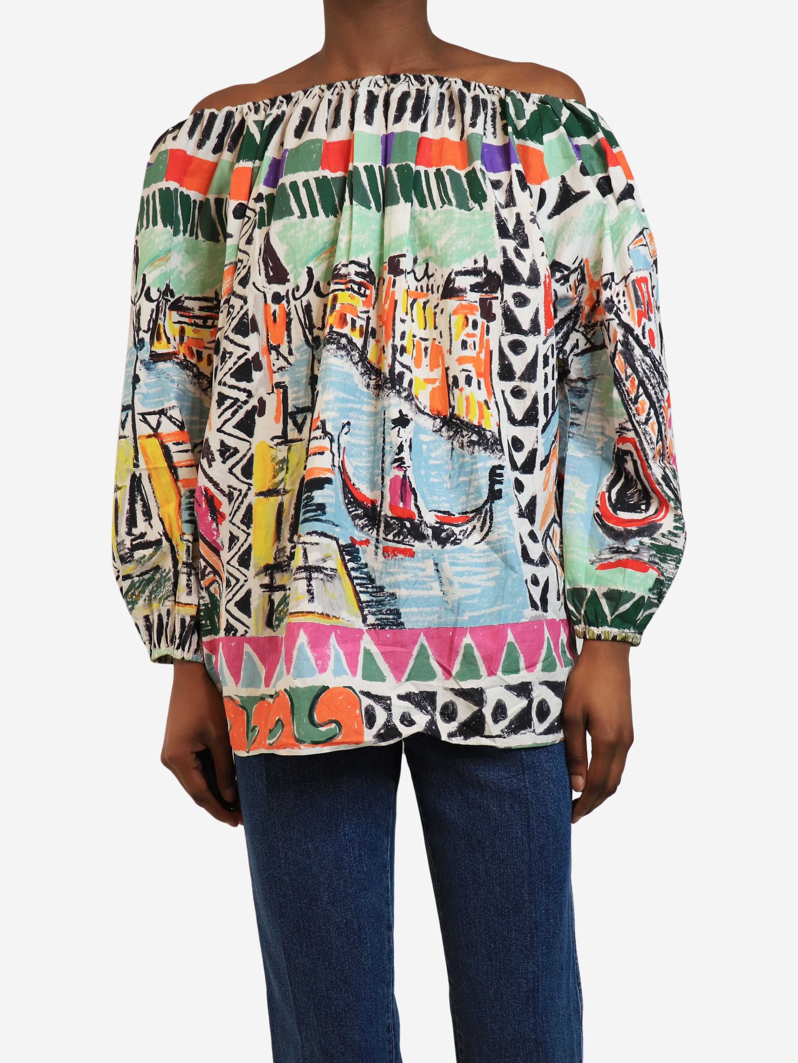 Prada Multicolour printed top - UK 6 Size XS / US 0-2 / IT 36-38 - 3 Thumbnail