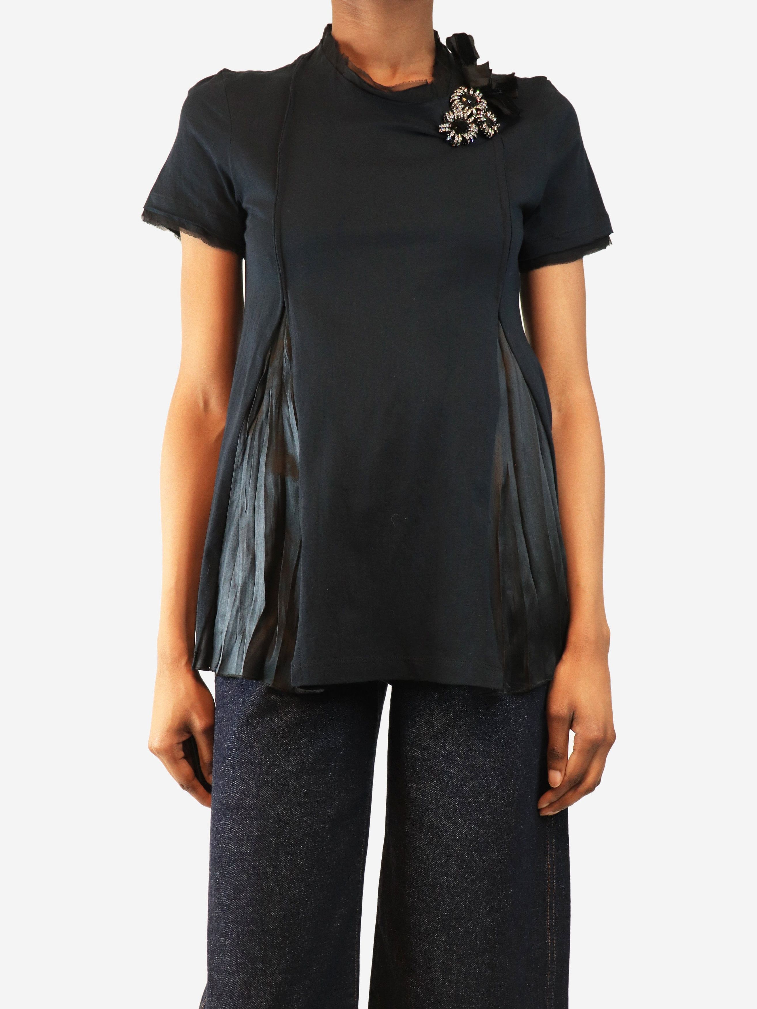 Prada Deep navy embellished blouse - S Size S / US 4 / IT 40 - 2 Thumbnail