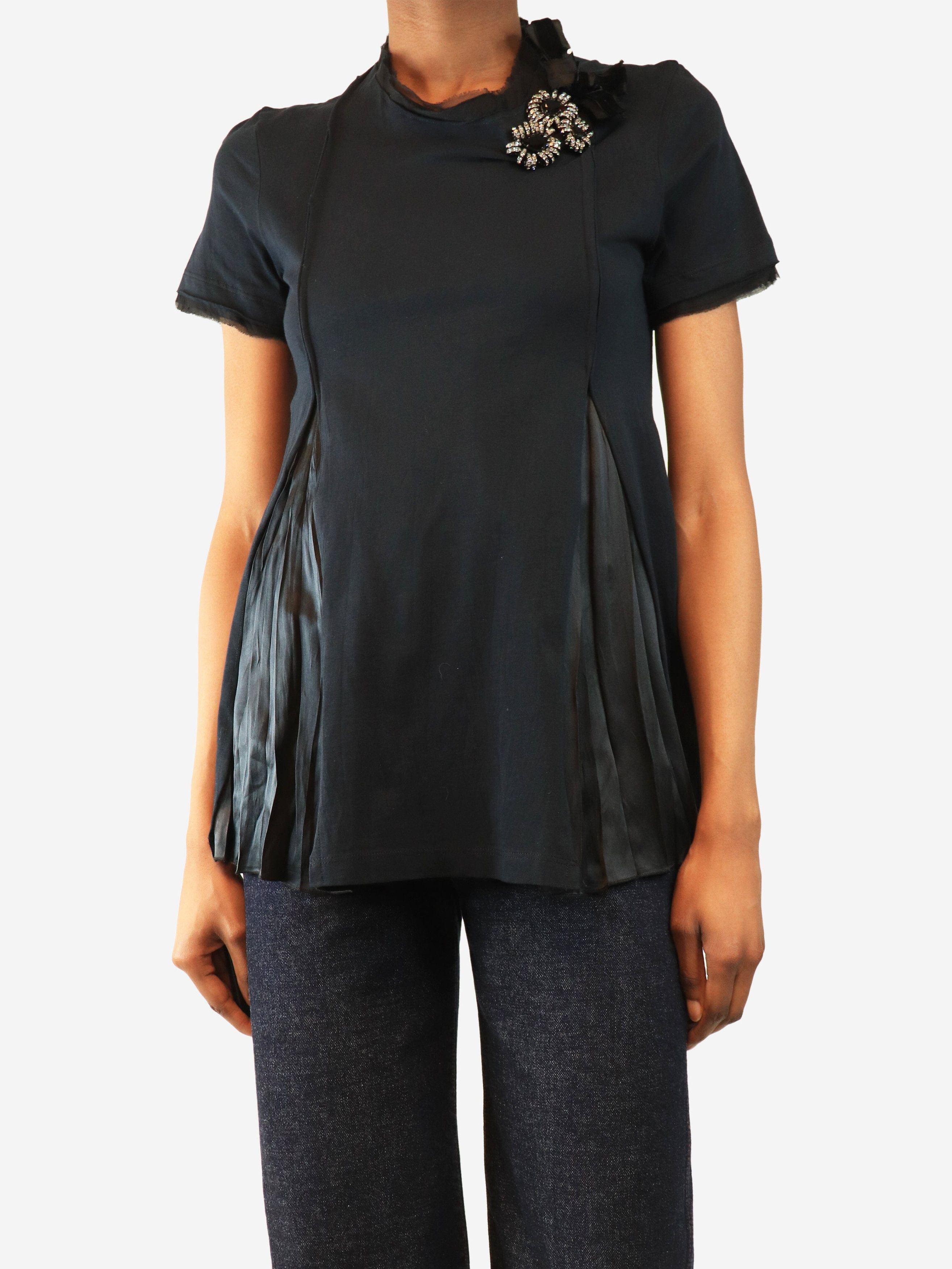 Prada Deep navy embellished blouse - S Size S / US 4 / IT 40 - 4 Thumbnail