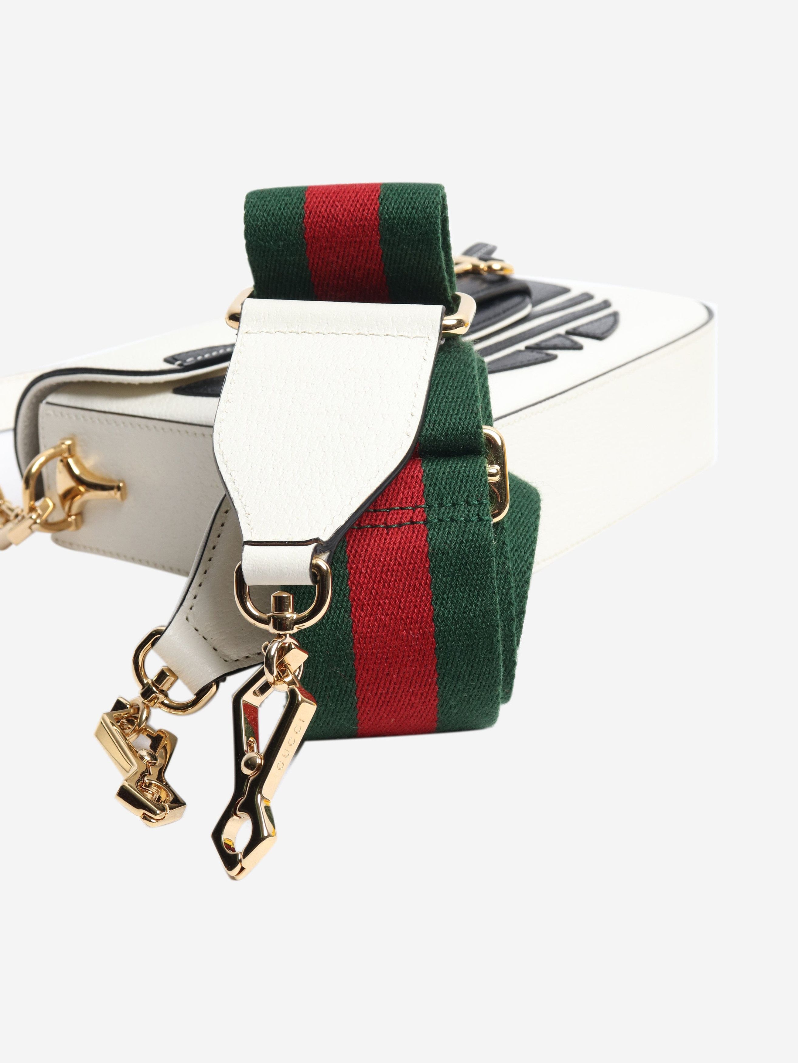 Gucci Black and white Horsebit 1955 shoulder bag Size ONE SIZE - 7 Thumbnail