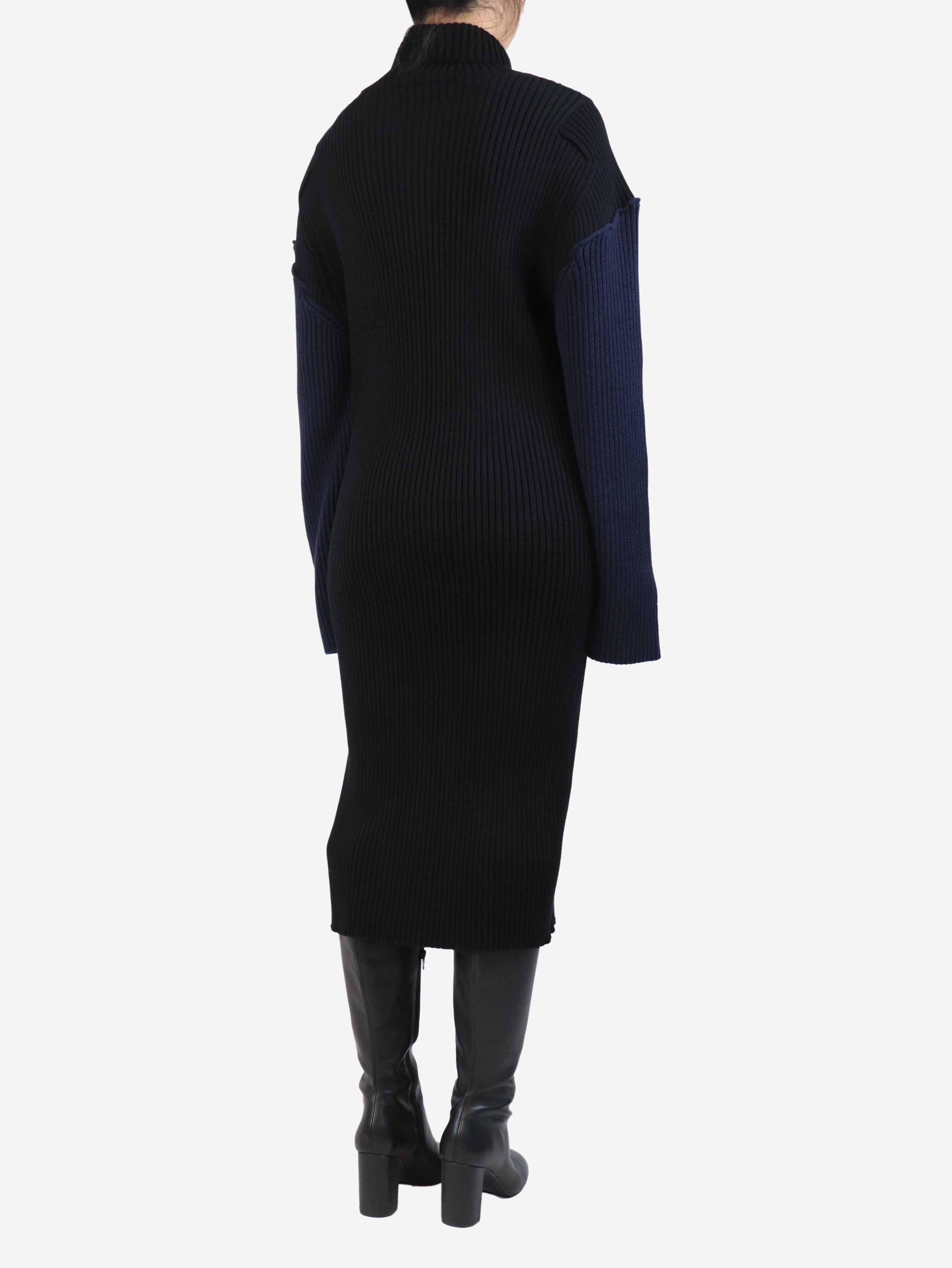 The Row Black and navy ribbed knit dress - S Size S / US 4 / IT 40 - 2 Thumbnail
