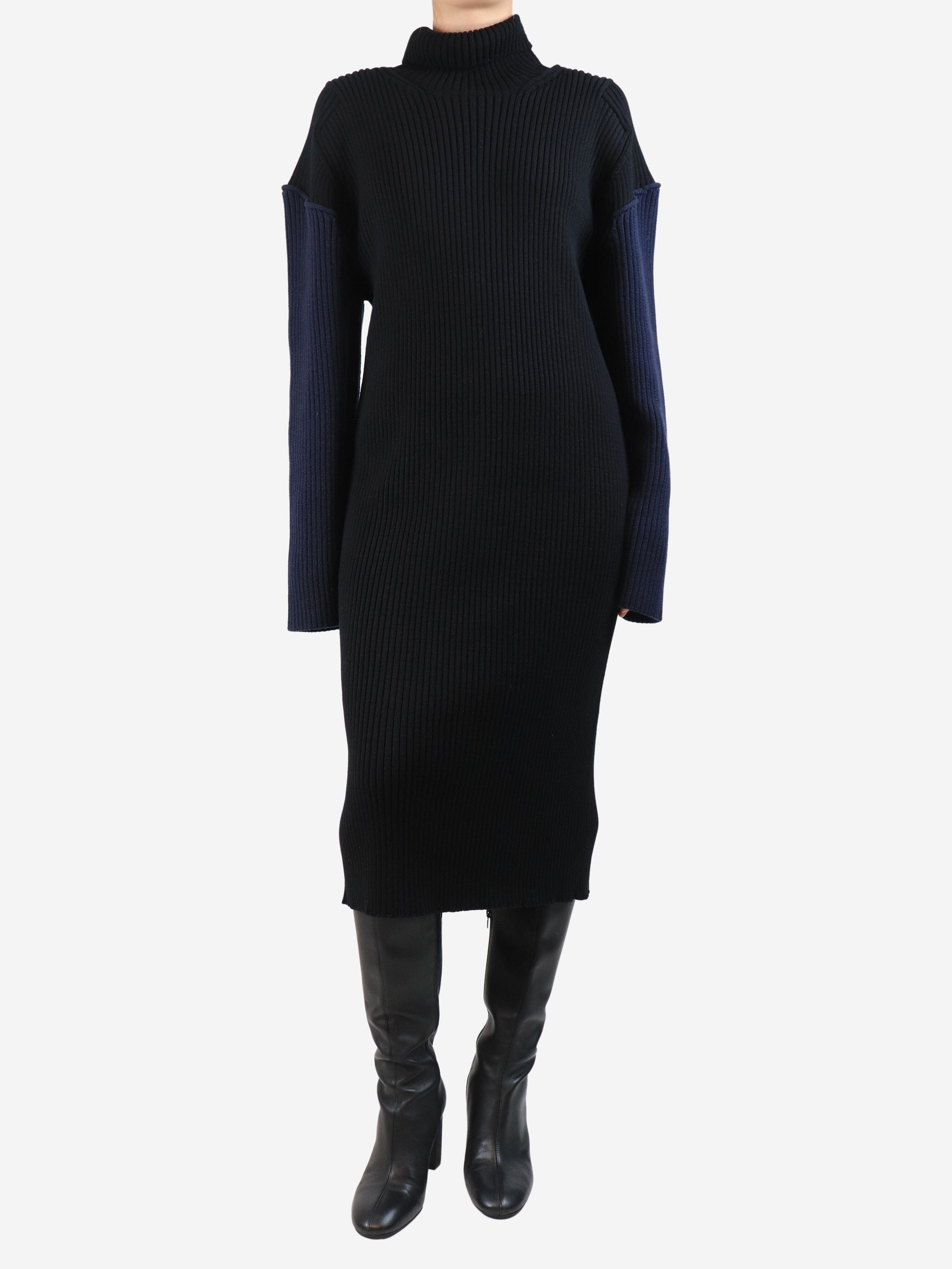 The Row Black and navy ribbed knit dress - S Size S / US 4 / IT 40 - 3 Thumbnail