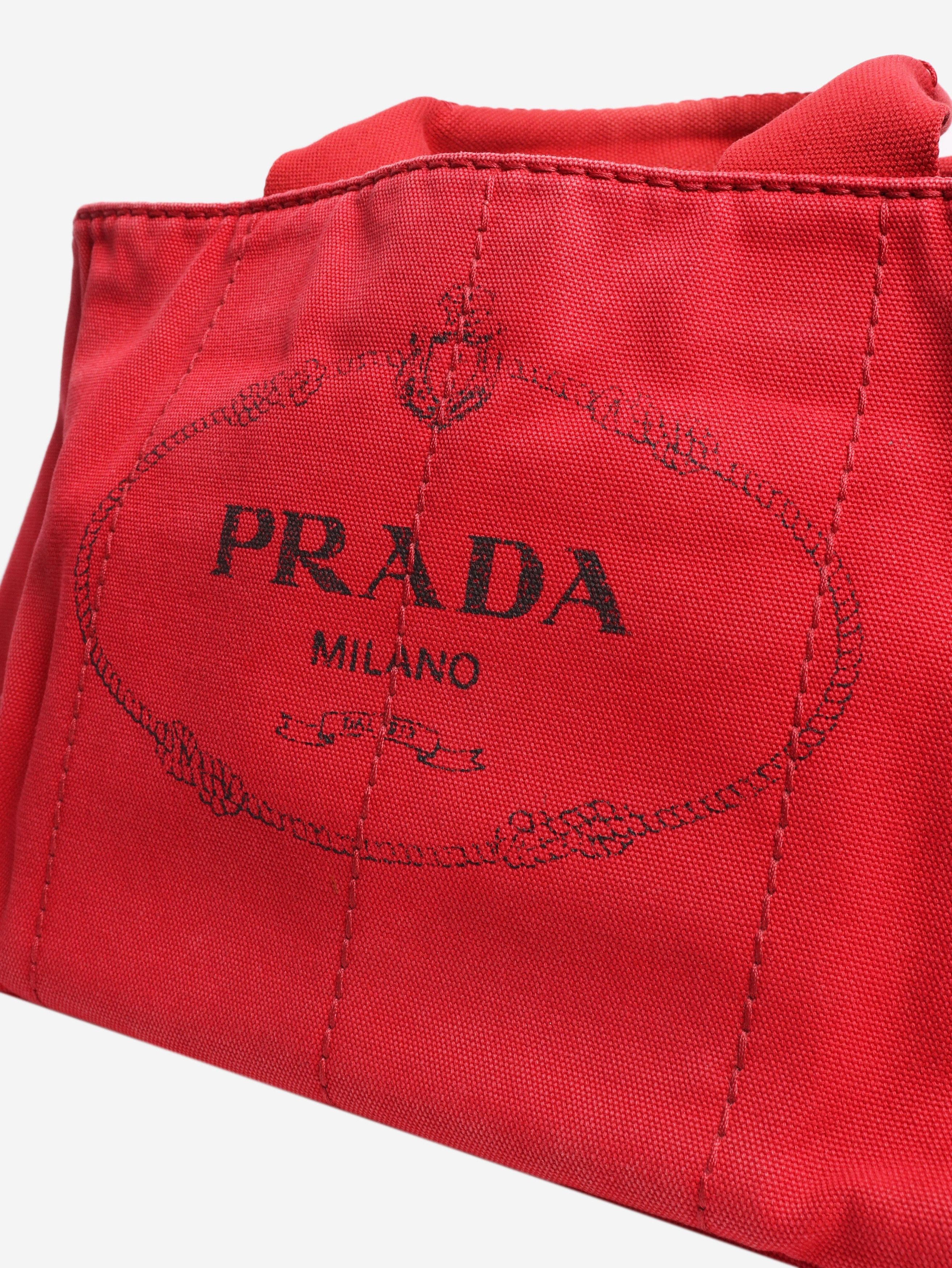 Prada Red Canapa canvas tote bag Size ONE SIZE - 5 Thumbnail
