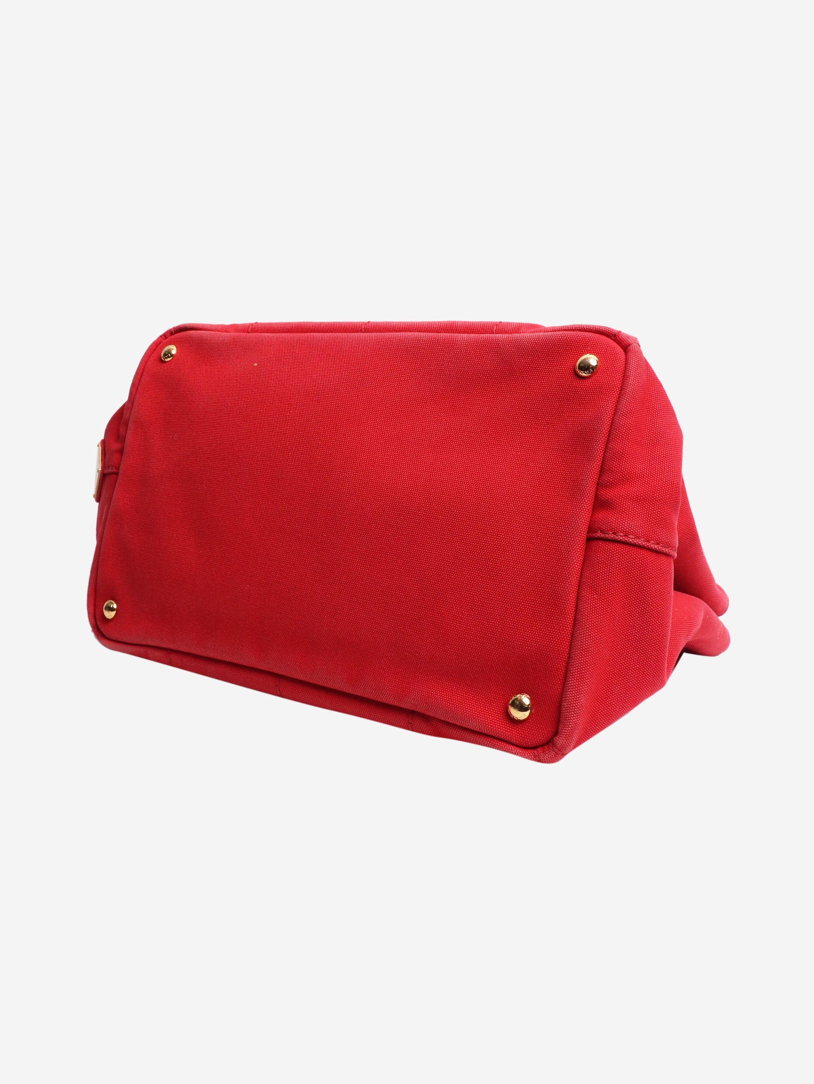 Prada Red Canapa canvas tote bag Size ONE SIZE - 4 Thumbnail