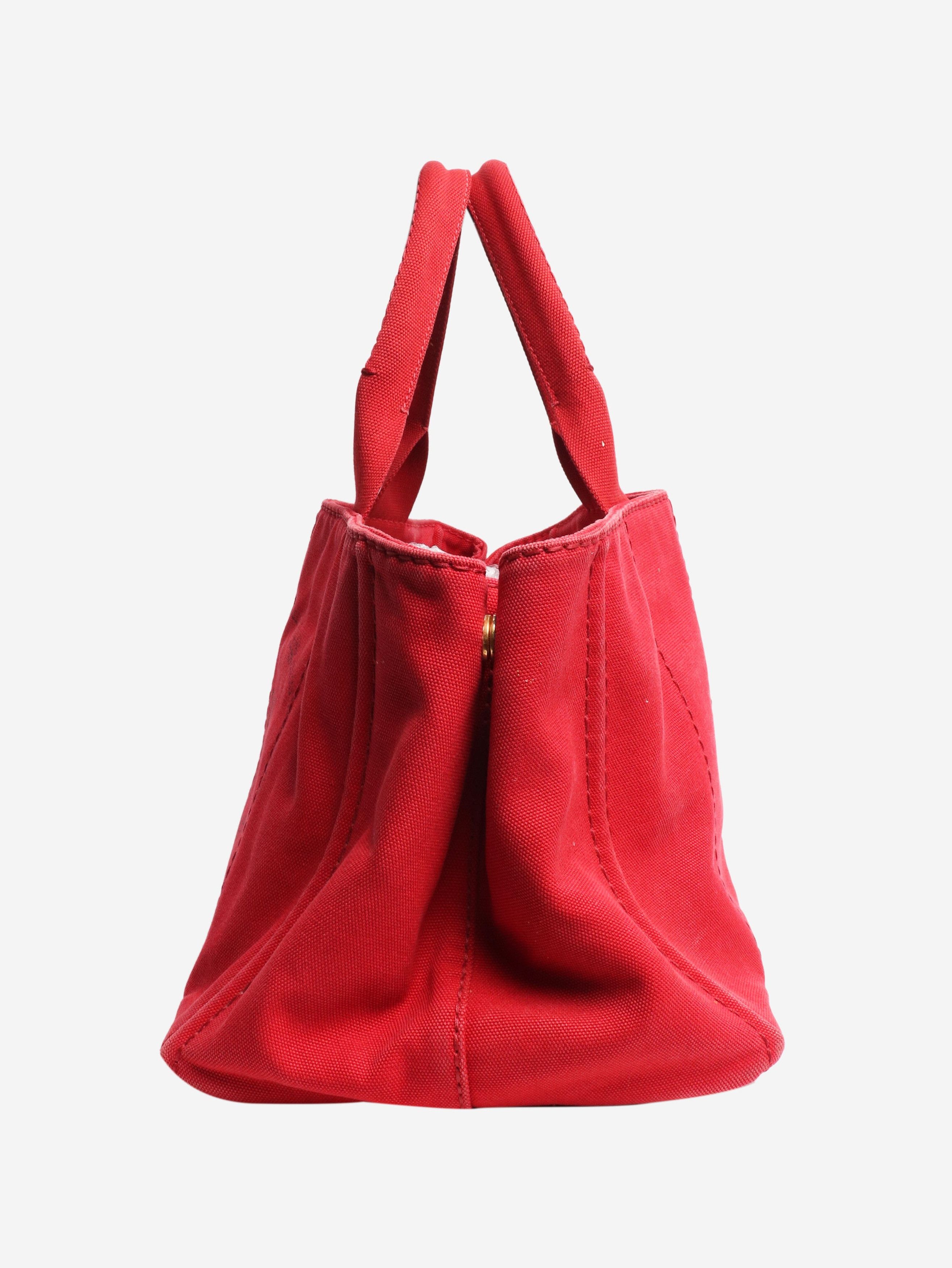 Prada Red Canapa canvas tote bag Size ONE SIZE - 2 Thumbnail