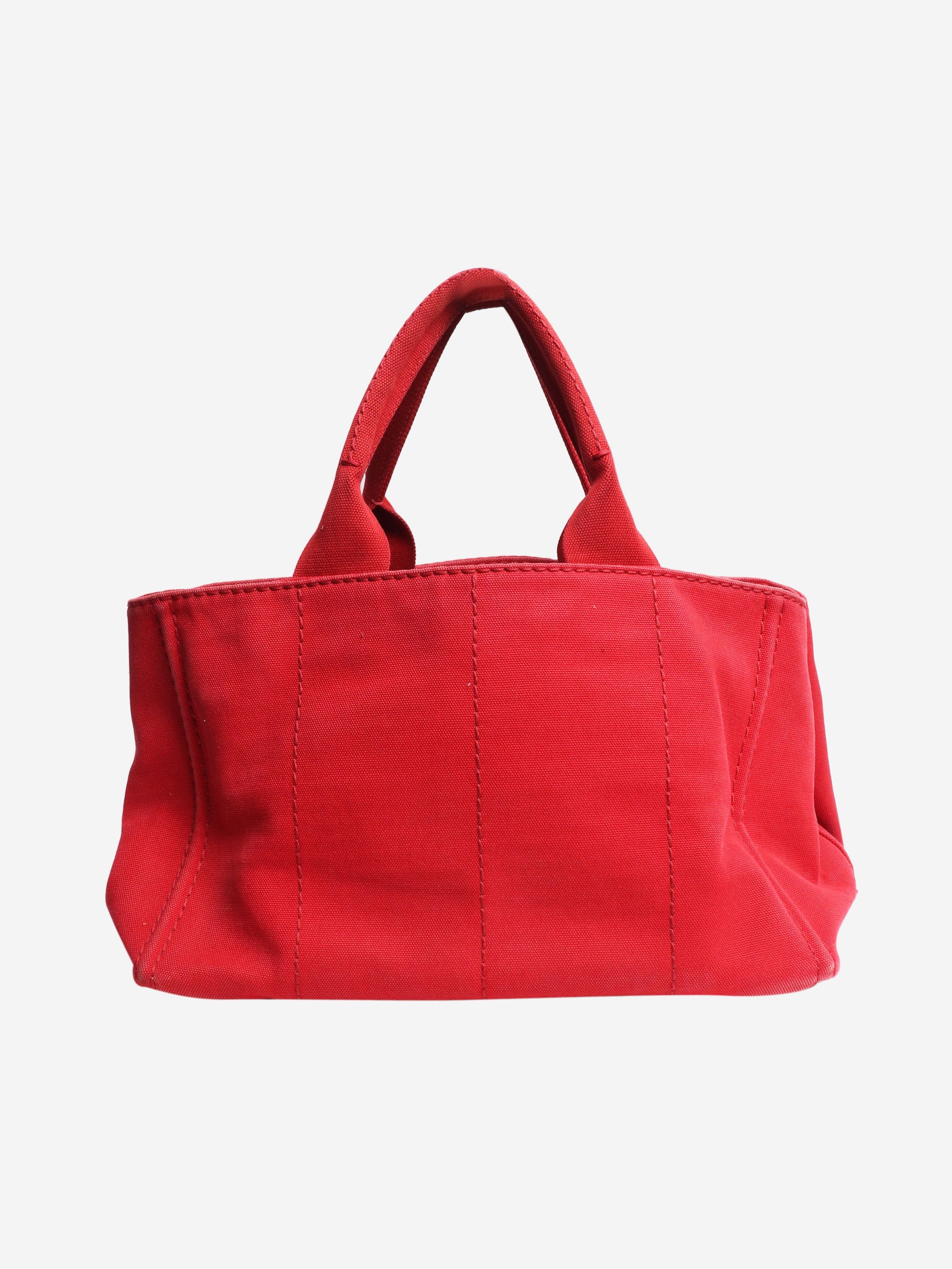 Prada Red Canapa canvas tote bag Size ONE SIZE - 3 Thumbnail