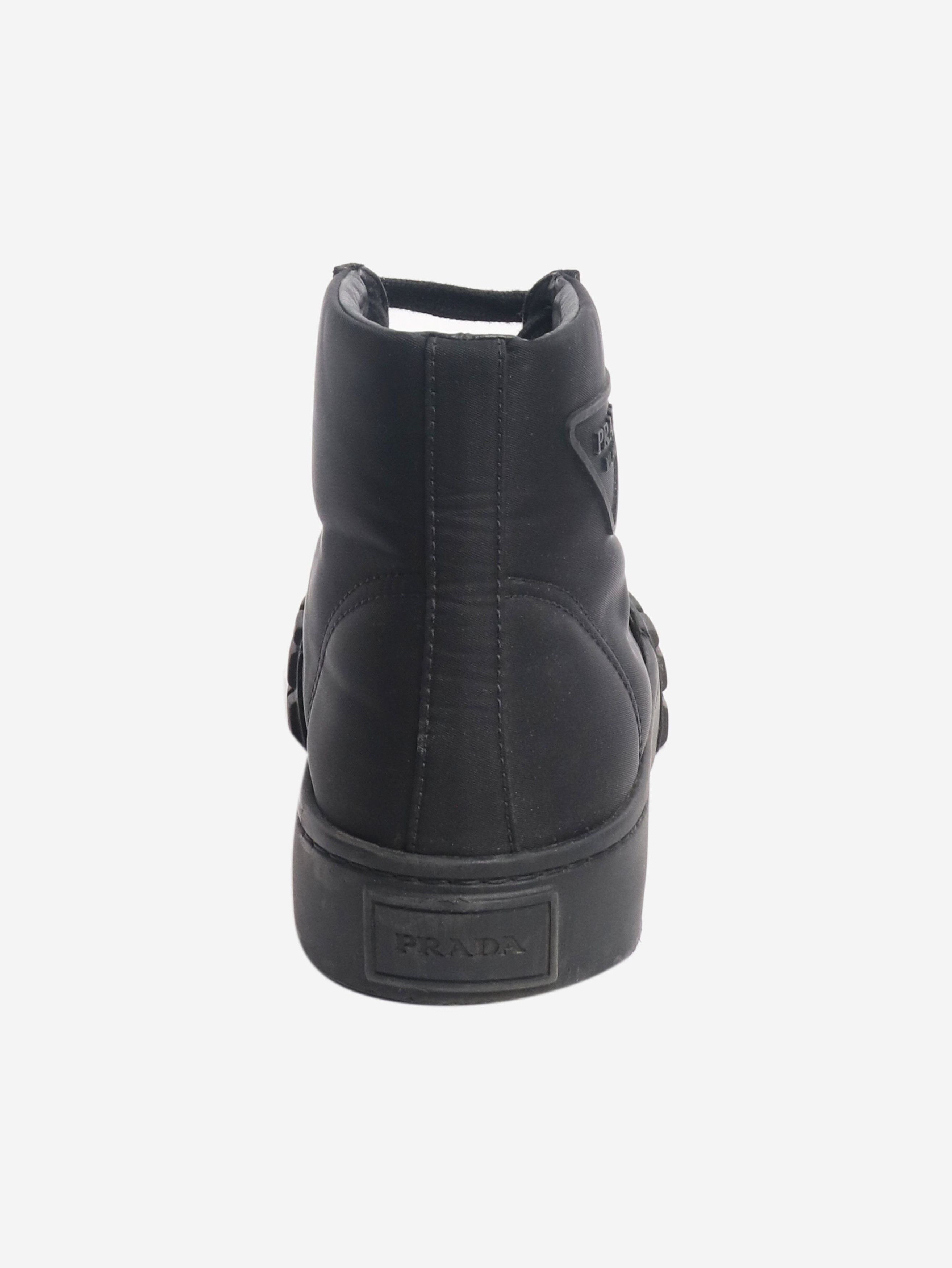 Prada Black Cassetta Wheel high-top trainers - EU 39 Size US 8 / IT 38 - 2 Thumbnail