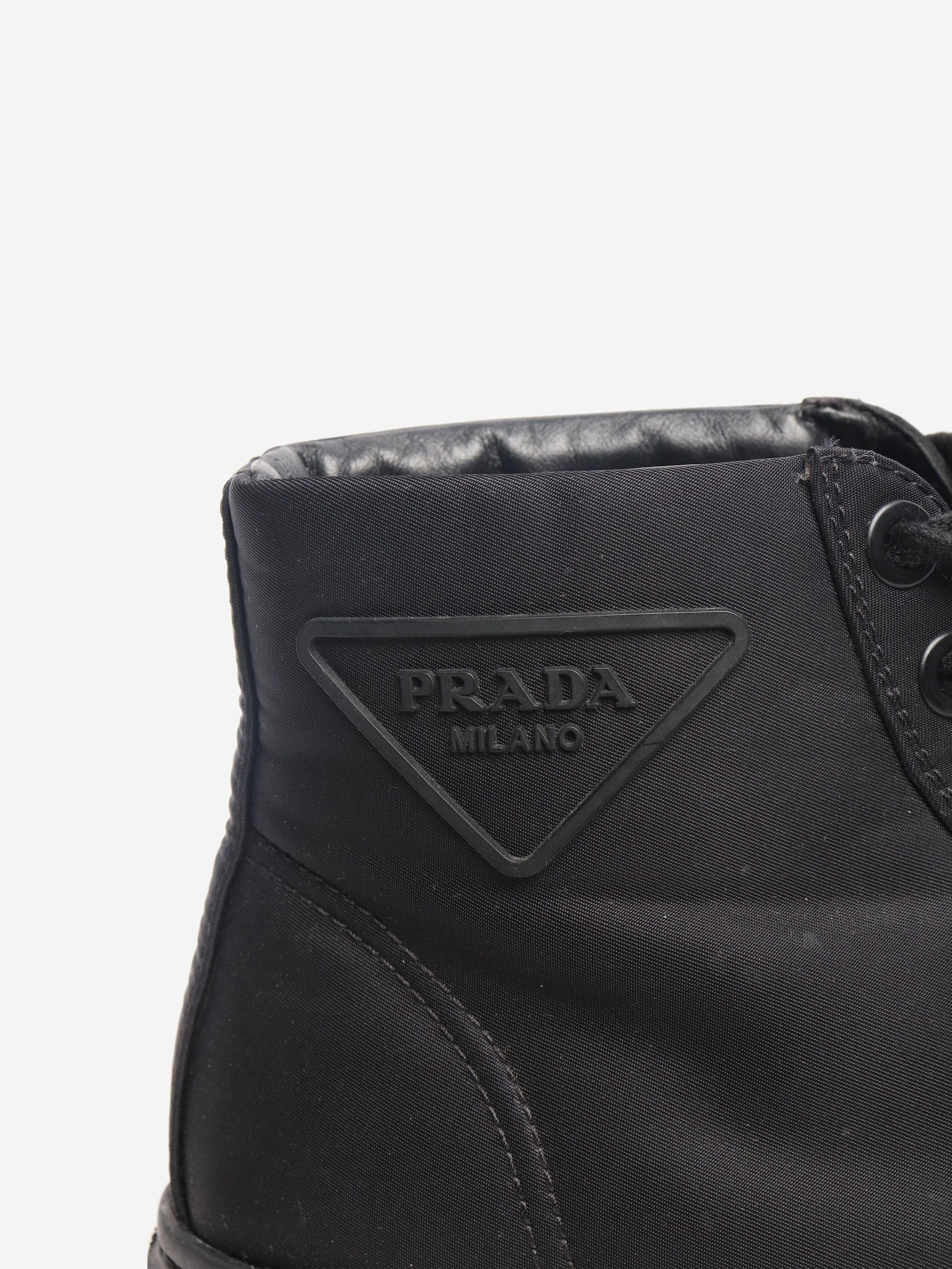 Prada Black Cassetta Wheel high-top trainers - EU 39 Size US 8 / IT 38 - 3 Thumbnail