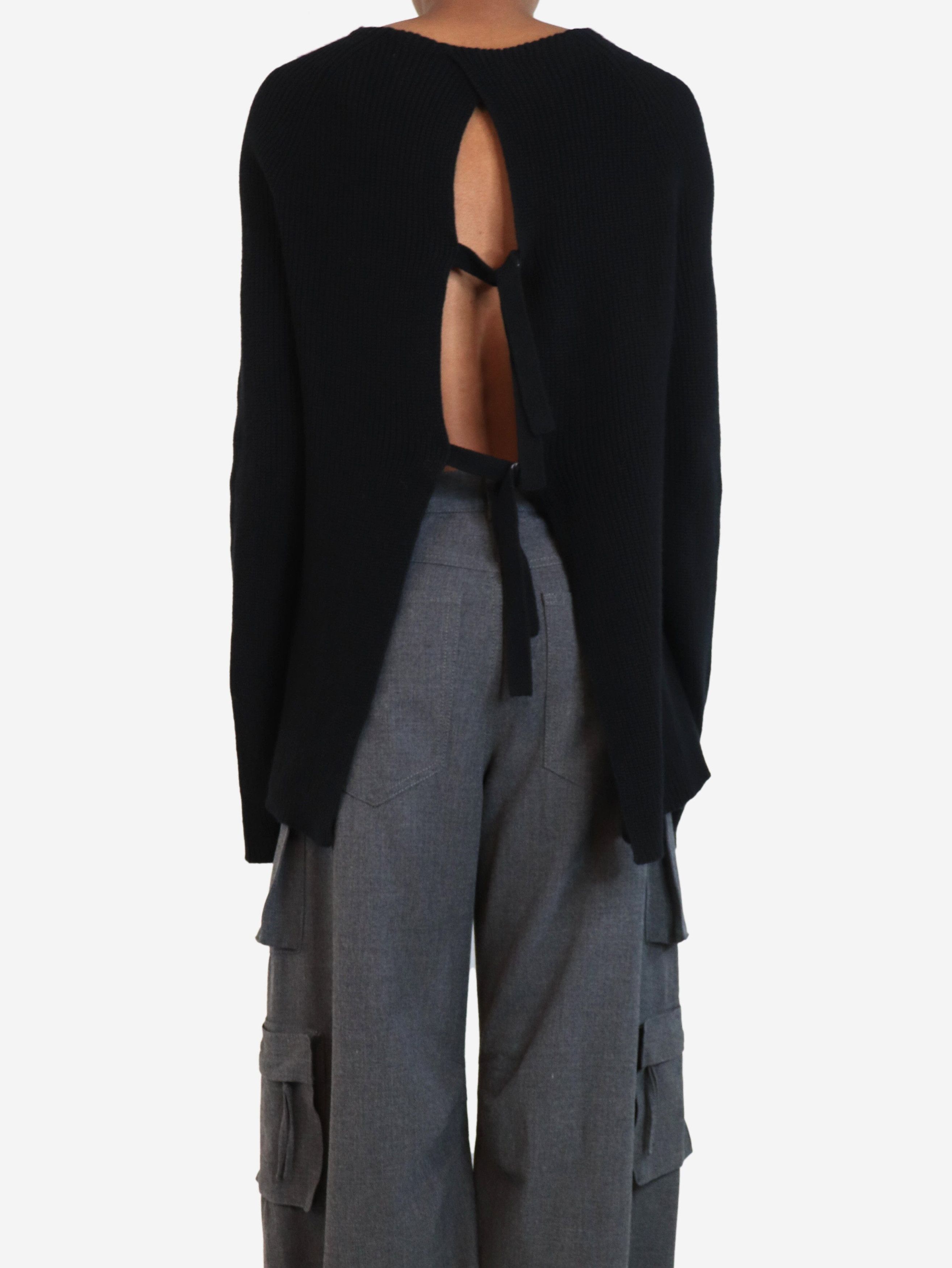 Helmut Lang Black open-back knit top - XS Size XS / US 0-2 / IT 36-38 - 2 Thumbnail