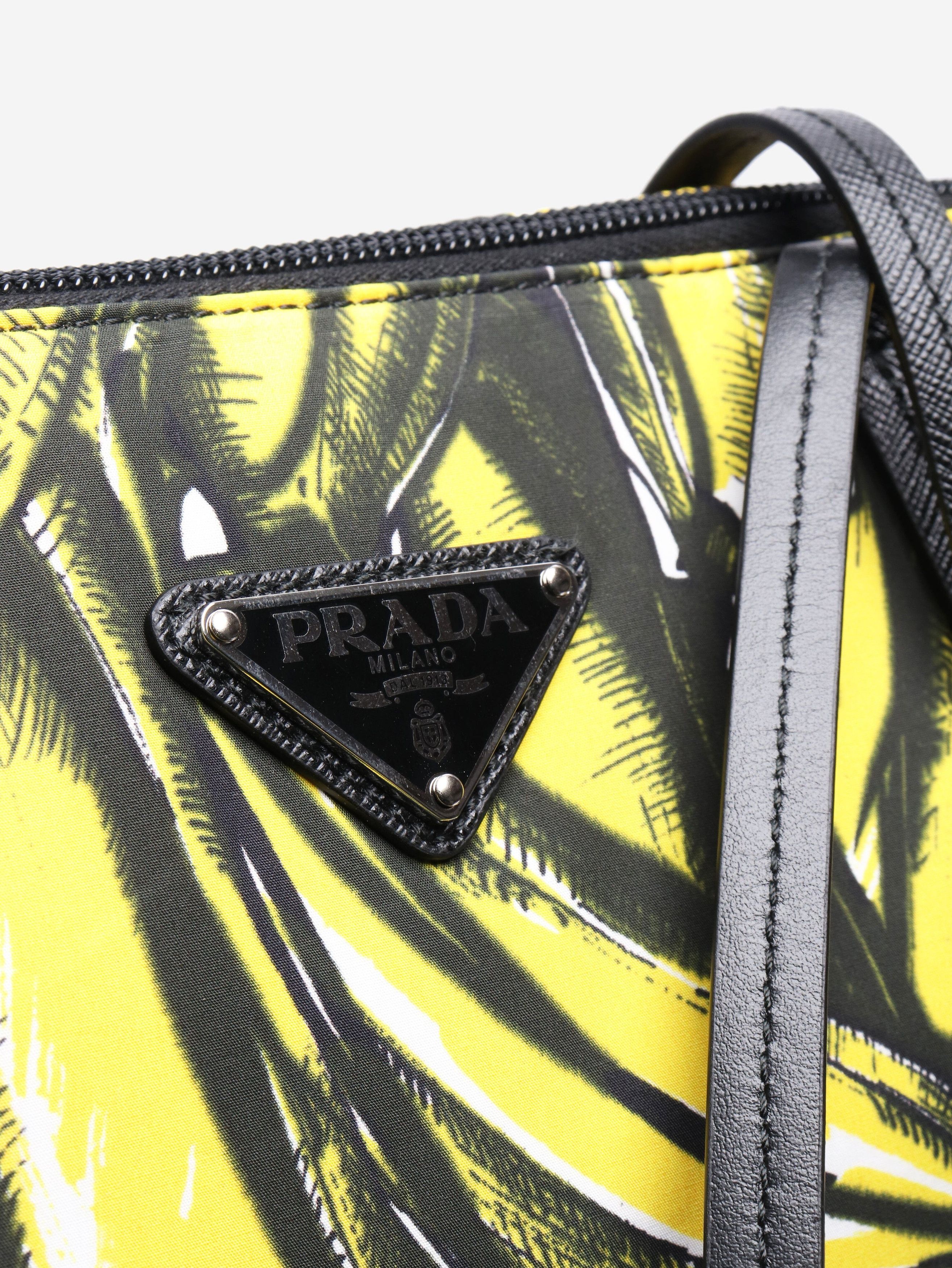 Prada Yellow banana printed shopper tote Size ONE SIZE - 7 Thumbnail