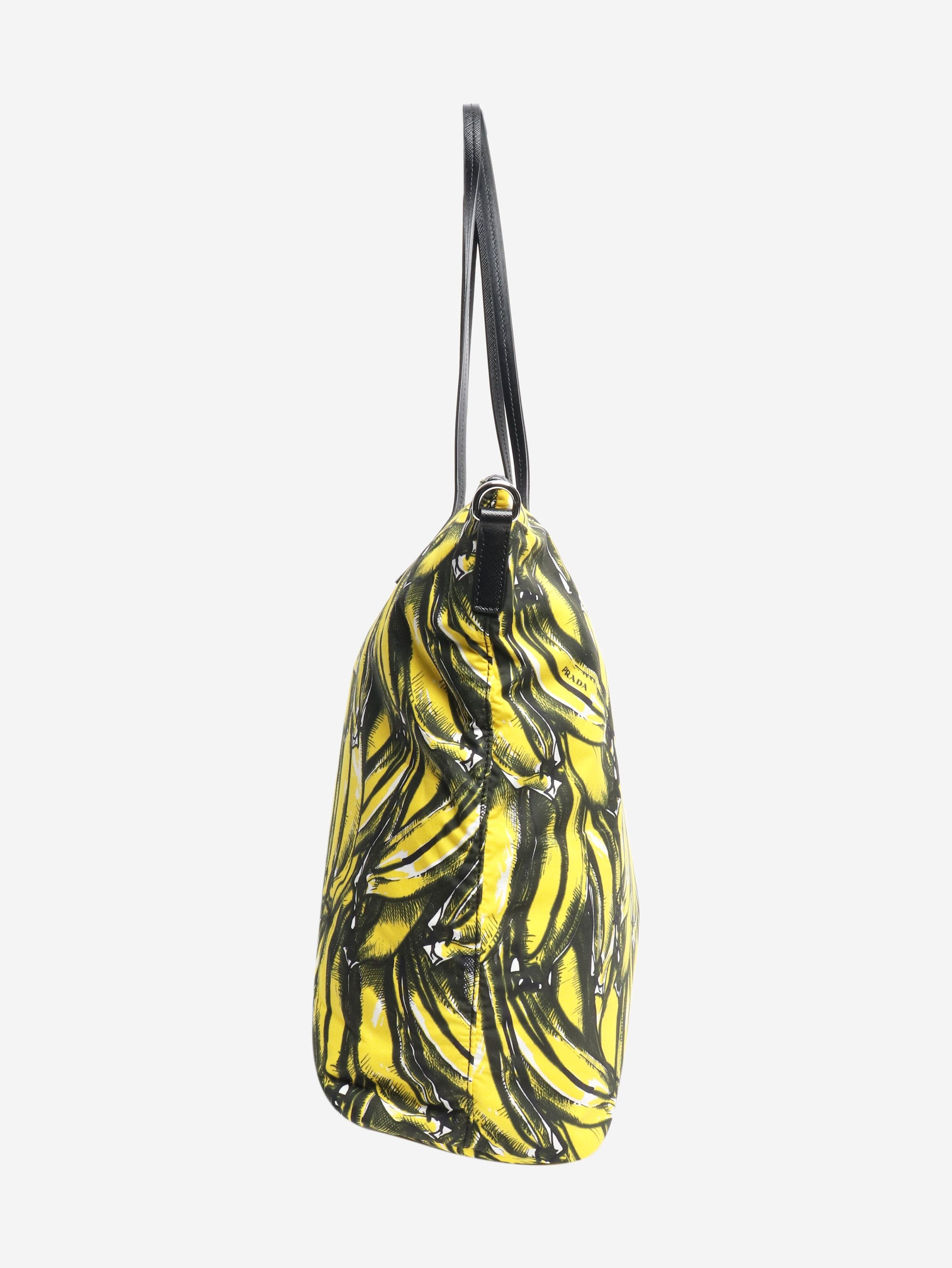 Prada Yellow banana printed shopper tote Size ONE SIZE - 2 Thumbnail