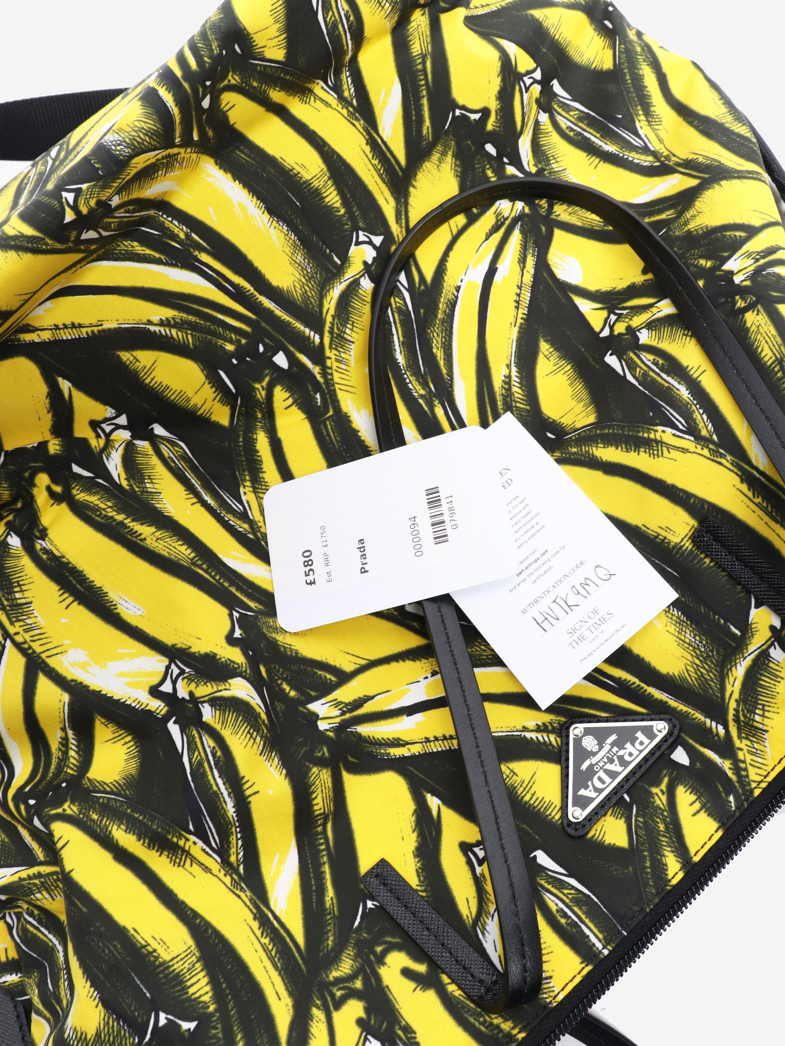Prada Yellow banana printed shopper tote Size ONE SIZE - 9 Thumbnail