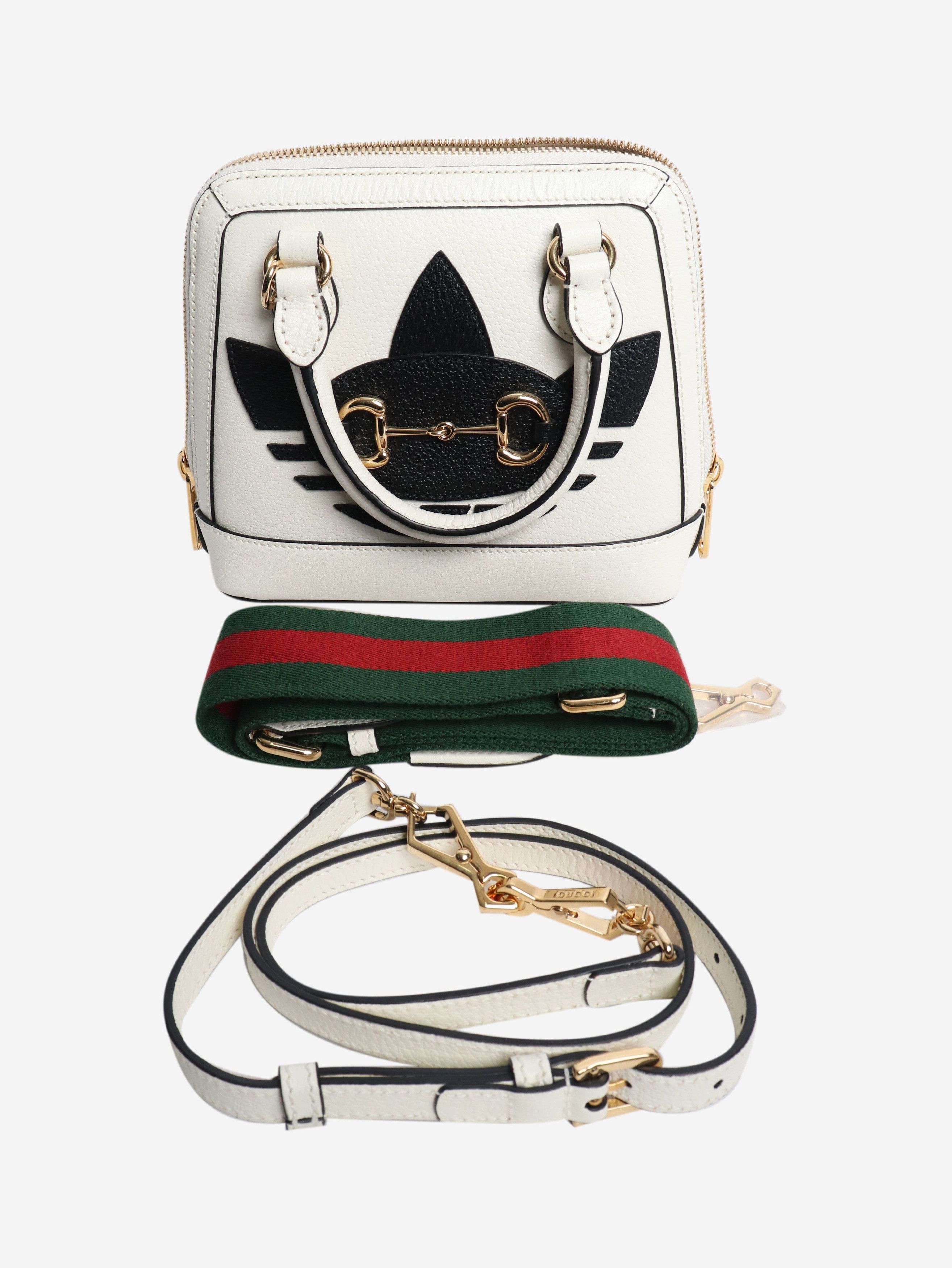 Gucci Black and white Horsebit 1955 shoulder bag Size ONE SIZE - 7 Thumbnail