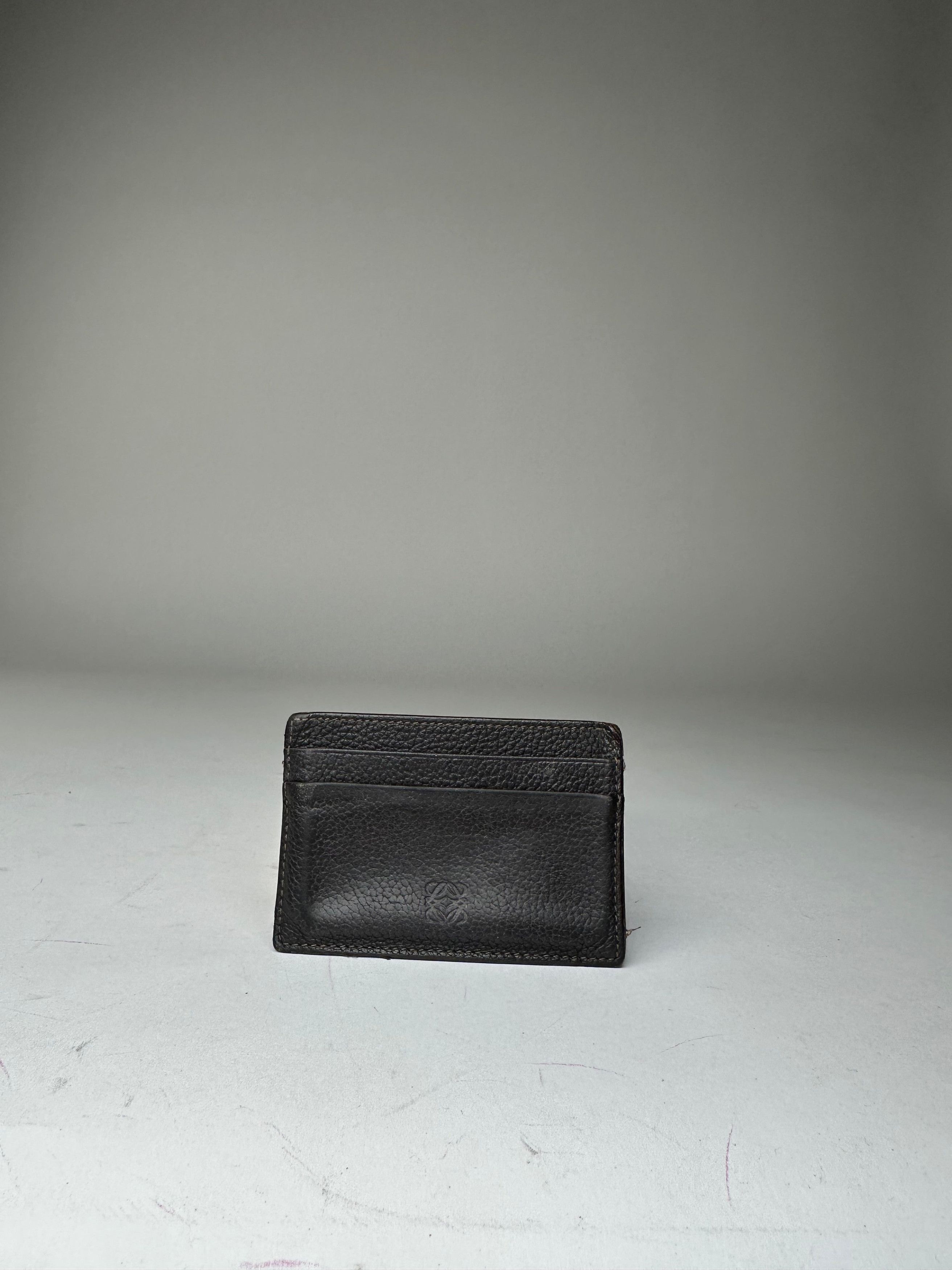 Loewe Vintage Madrid Leather Card Holder Dark Brown Size ONE SIZE - 9 Thumbnail