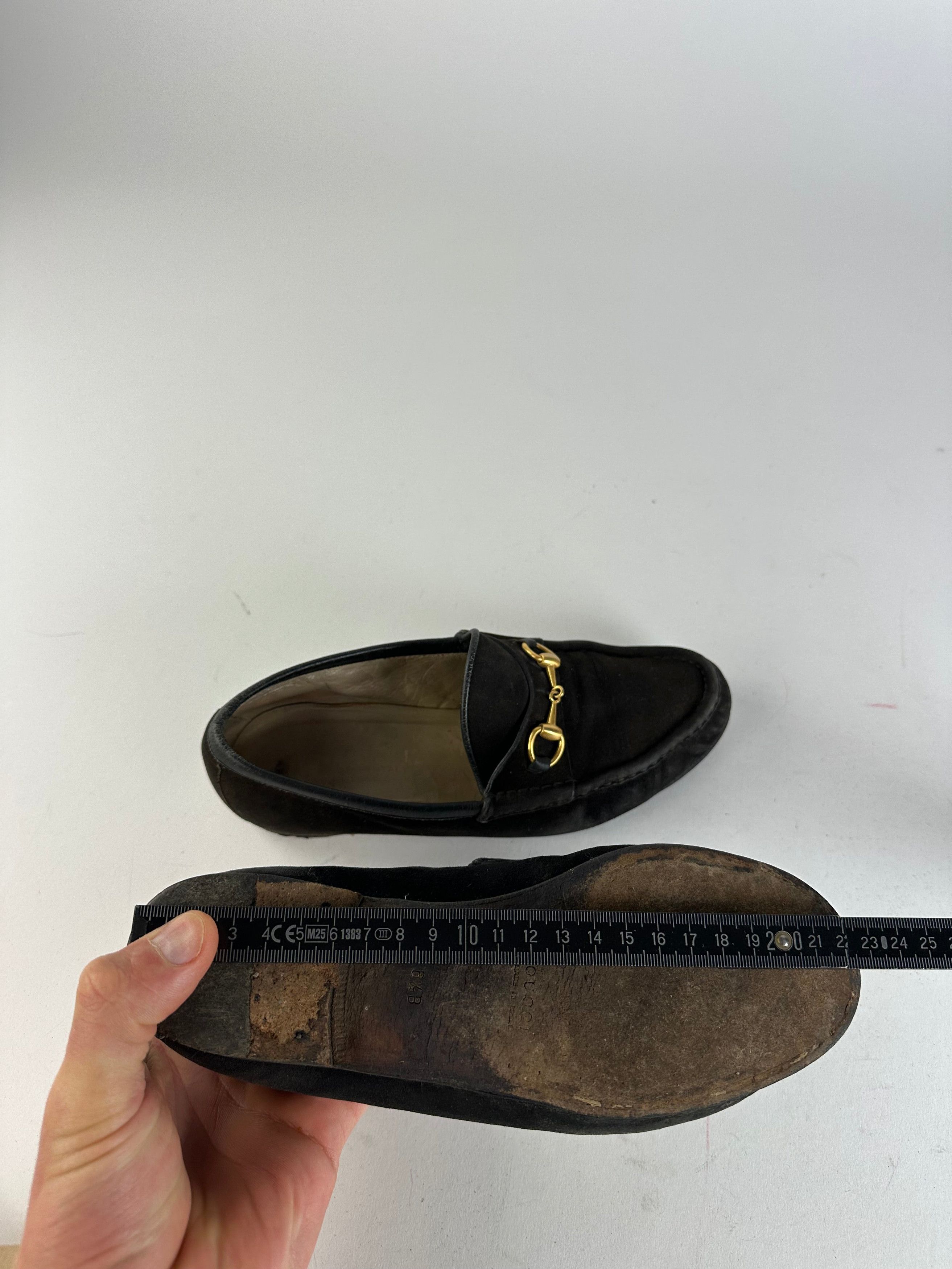 Gucci Vintage Suede Horsebit Loafer Black Size US 8.5 / IT 38.5 - 12 Thumbnail