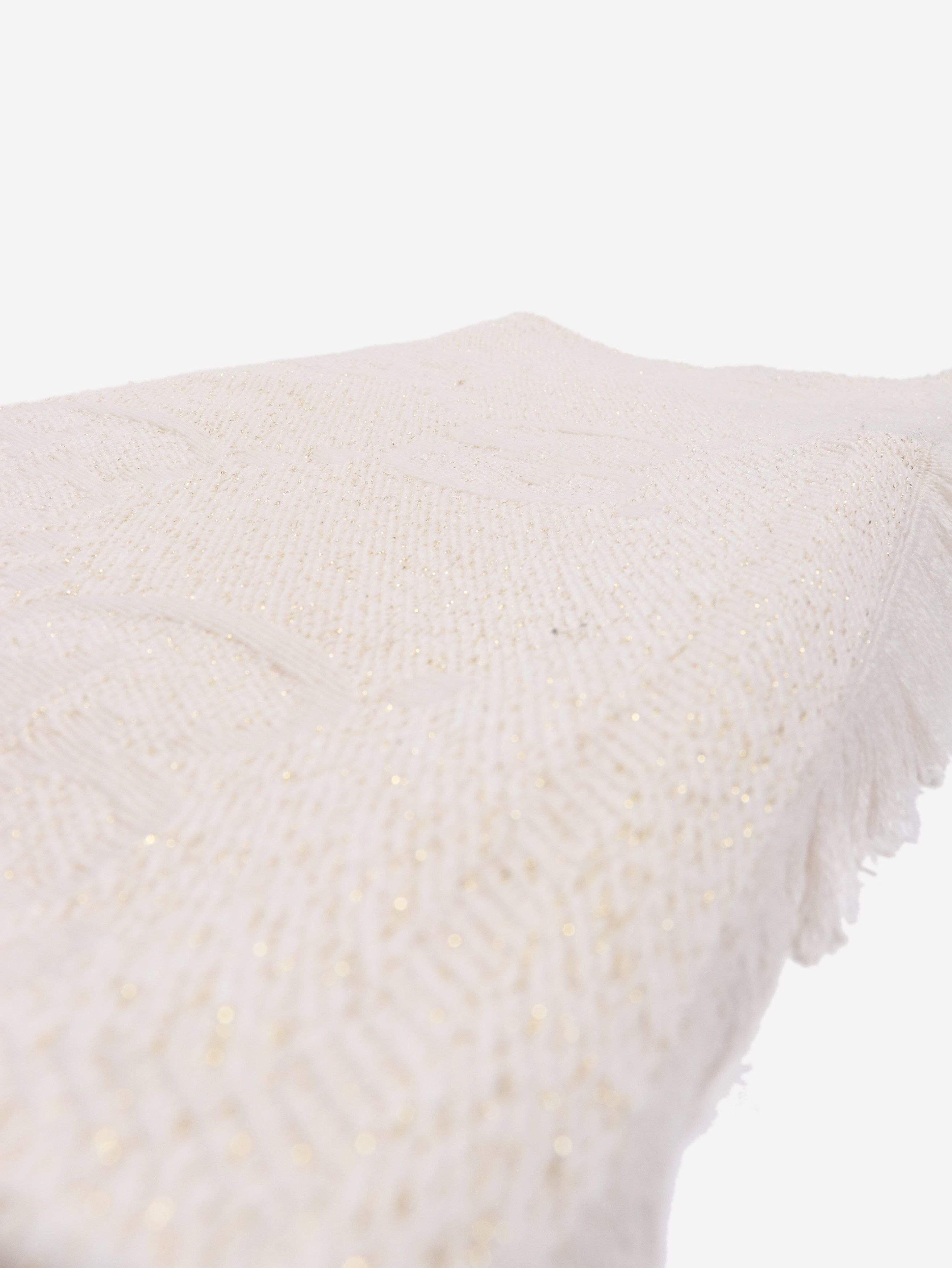 Gucci Cream monogram glittery scarf Size ONE SIZE - 3 Thumbnail