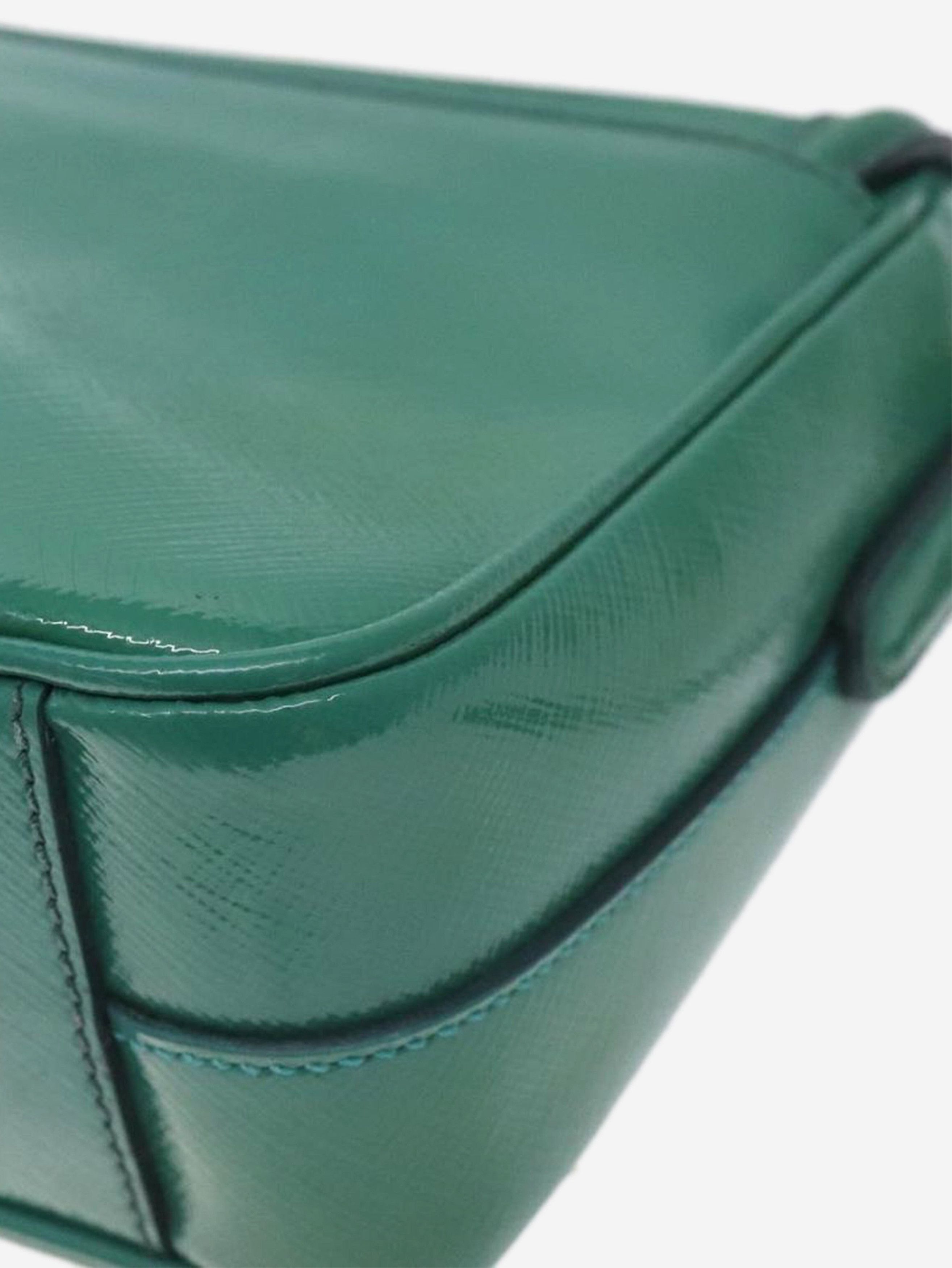 Prada Green patent Saffiano leather shoulder bag Size ONE SIZE - 12 Thumbnail