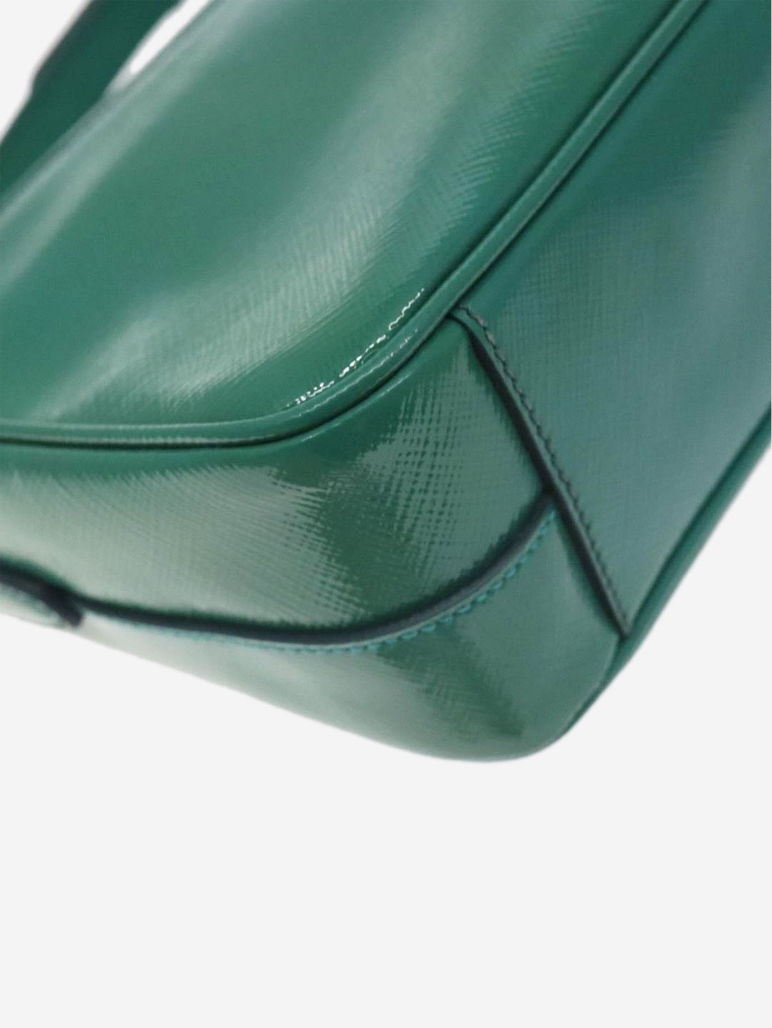 Prada Green patent Saffiano leather shoulder bag Size ONE SIZE - 13 Thumbnail
