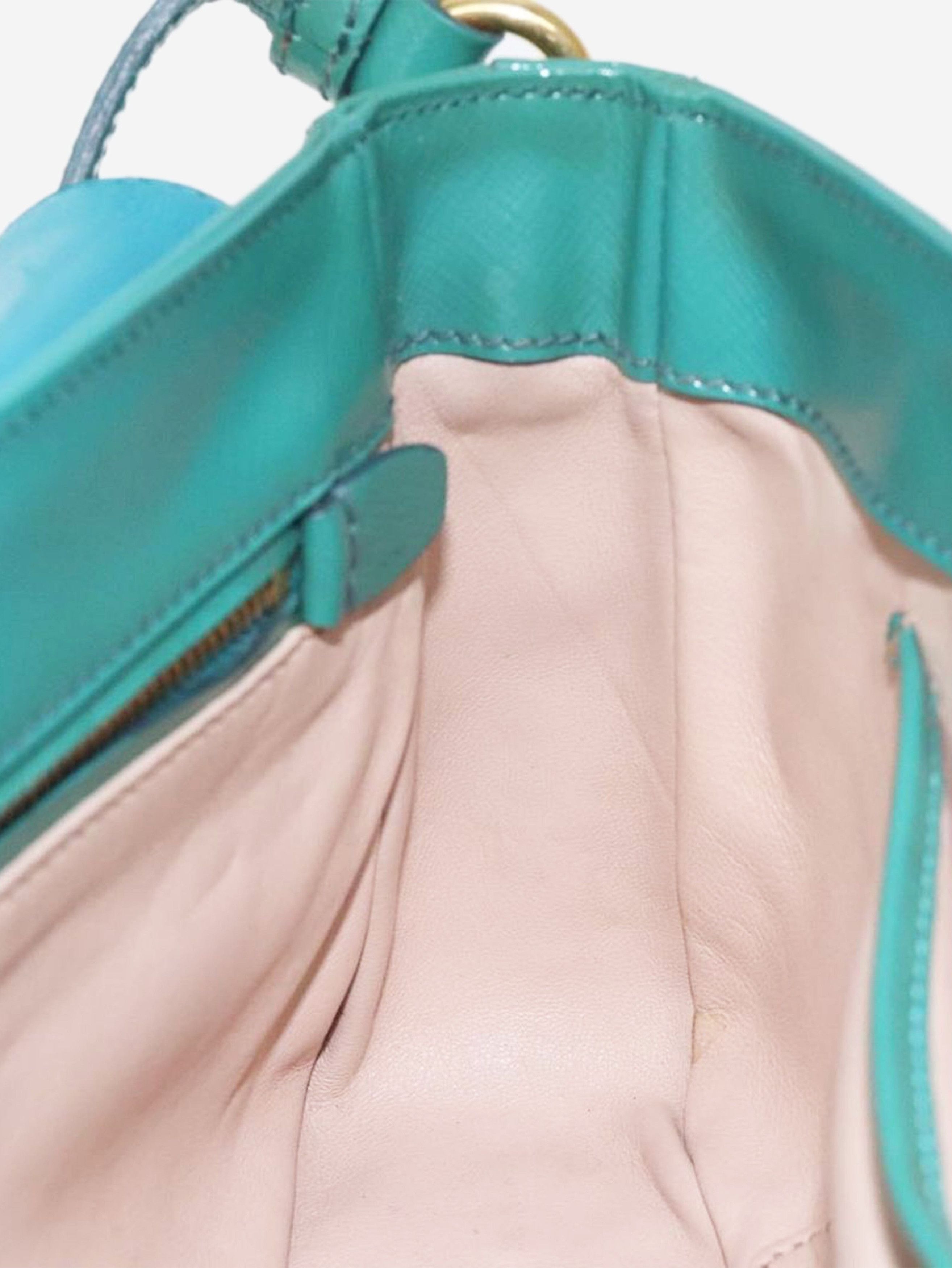 Prada Green patent Saffiano leather shoulder bag Size ONE SIZE - 19 Thumbnail