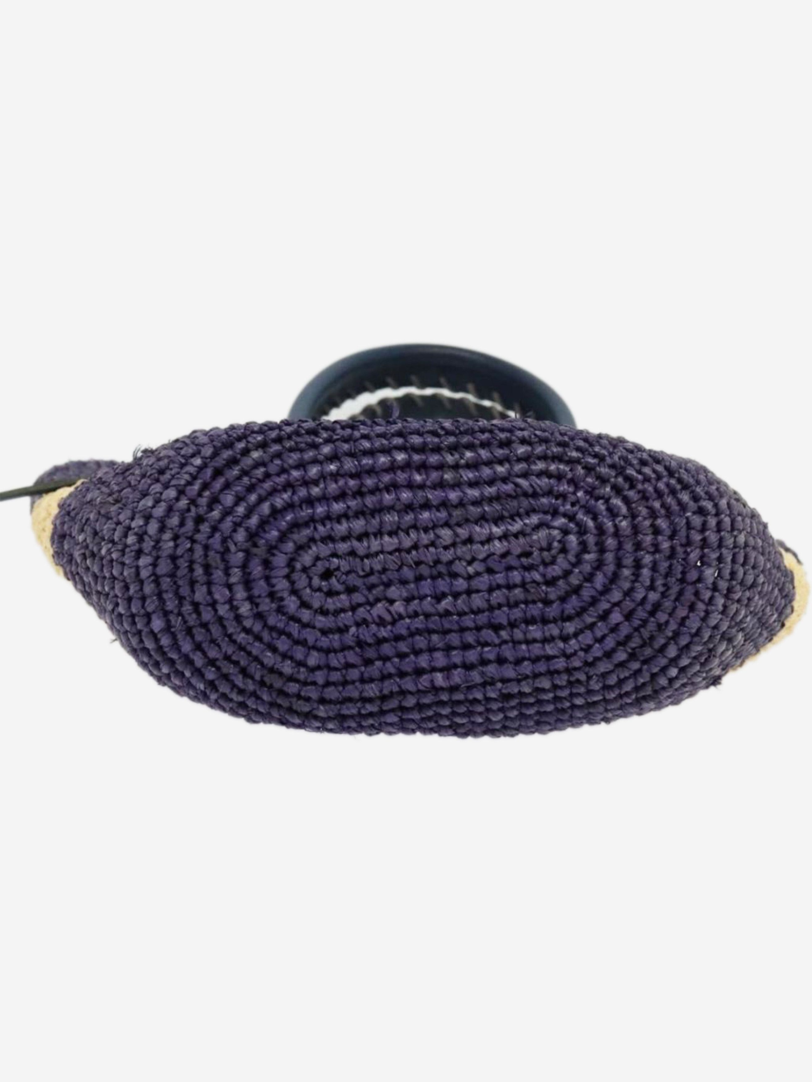 Balenciaga Purple and beige Panier XS raffia tote bag Size ONE SIZE - 10 Thumbnail
