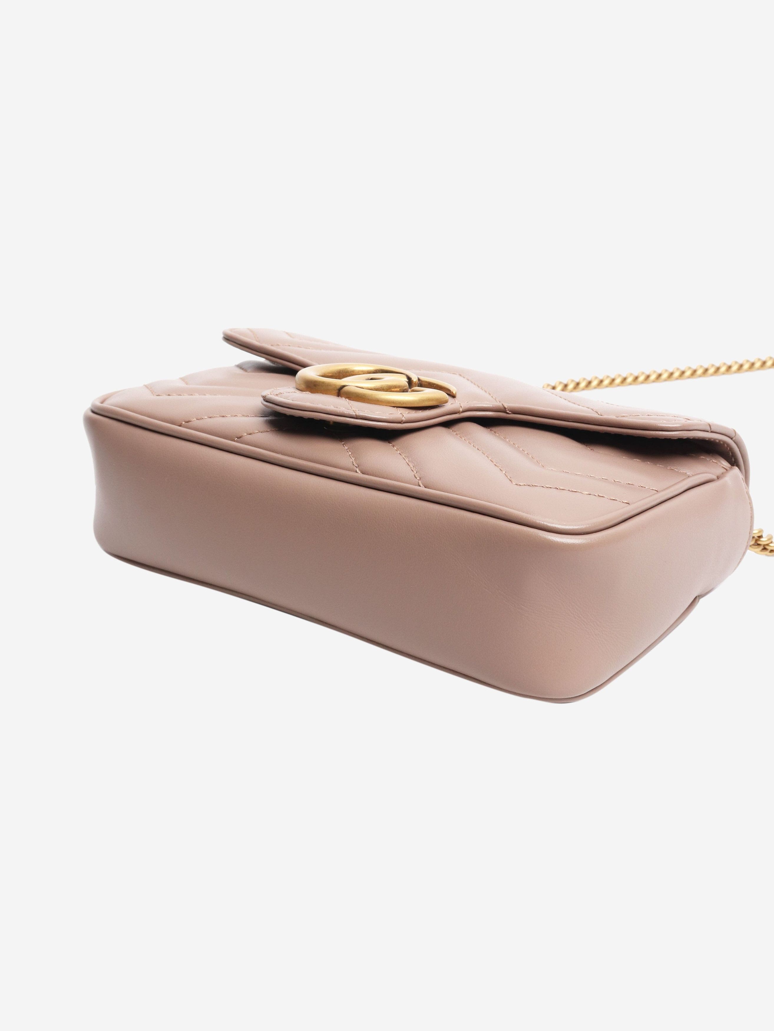 Gucci Taupe GG Marmont mini bag Size ONE SIZE - 4 Thumbnail