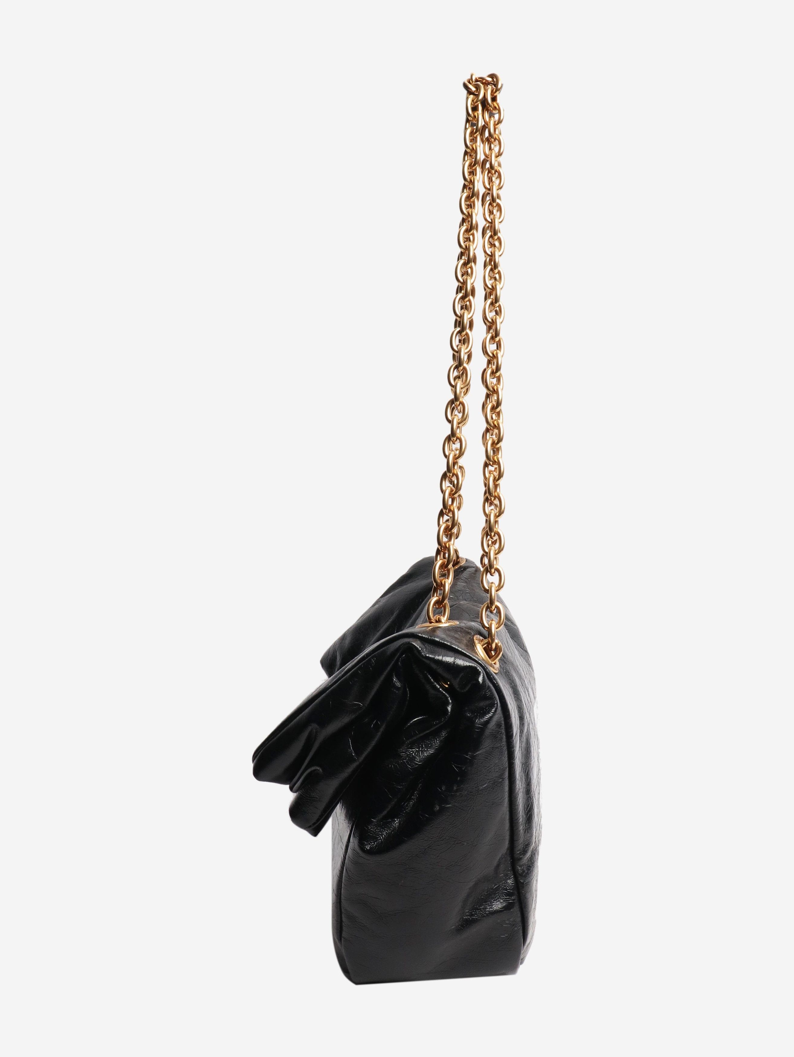 Balenciaga Black Monaco chain-strap shoulder bag Size ONE SIZE - 4 Thumbnail