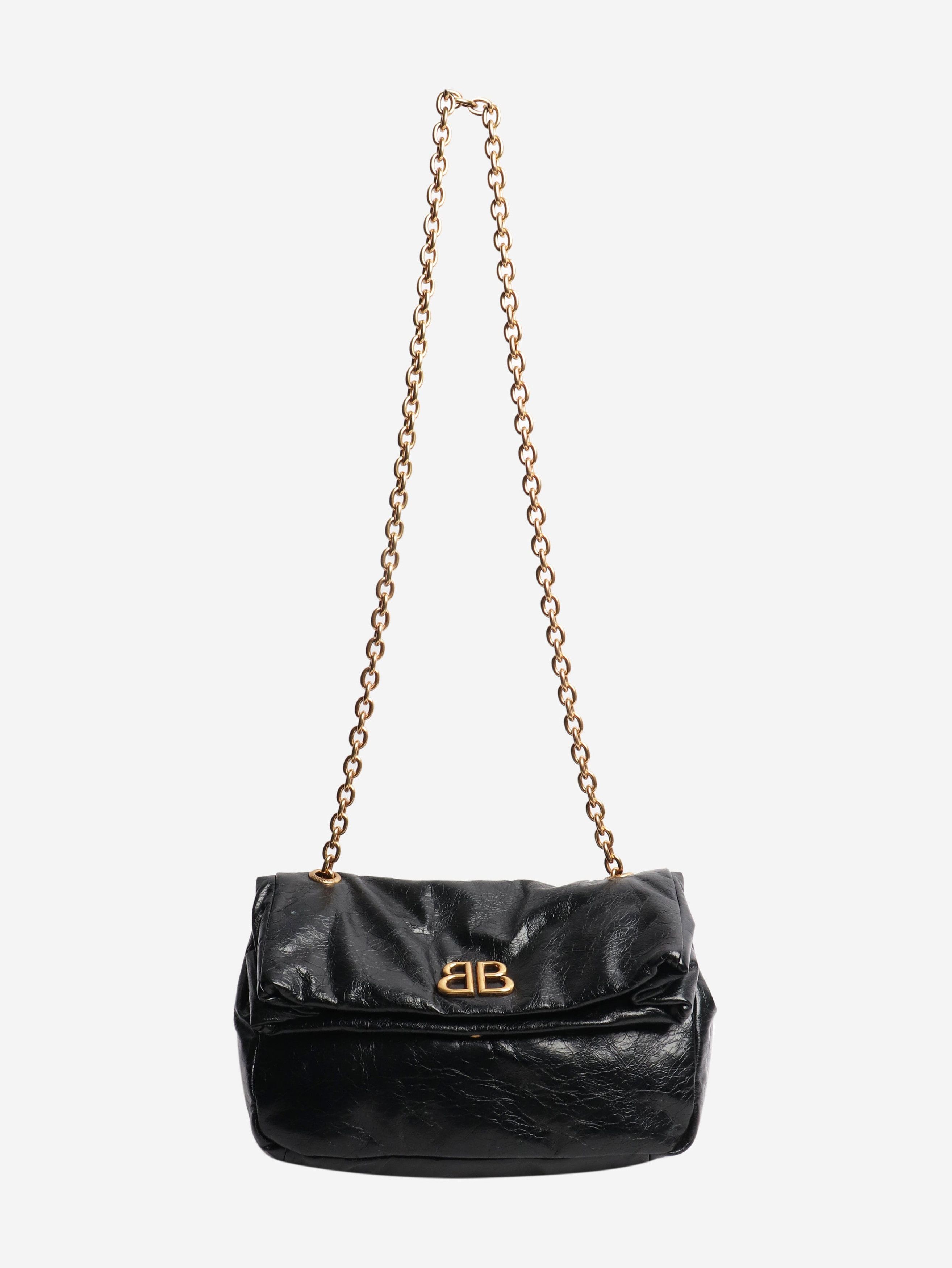 Balenciaga Black Monaco chain-strap shoulder bag Size ONE SIZE - 2 Thumbnail