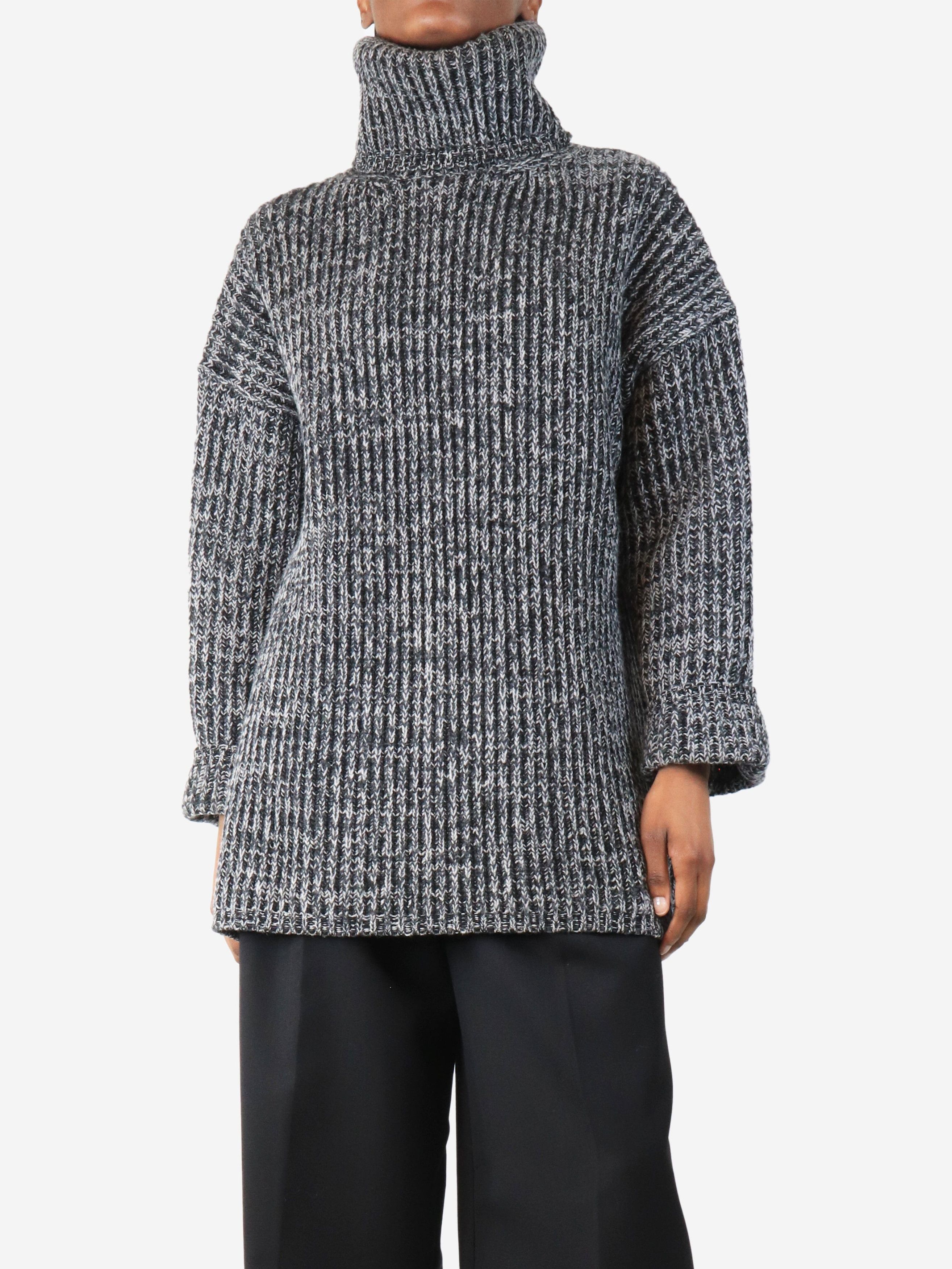 Acne Studios Black and grey chunky knit jumper - XS Size XS / US 0-2 / IT 36-38 - 3 Thumbnail