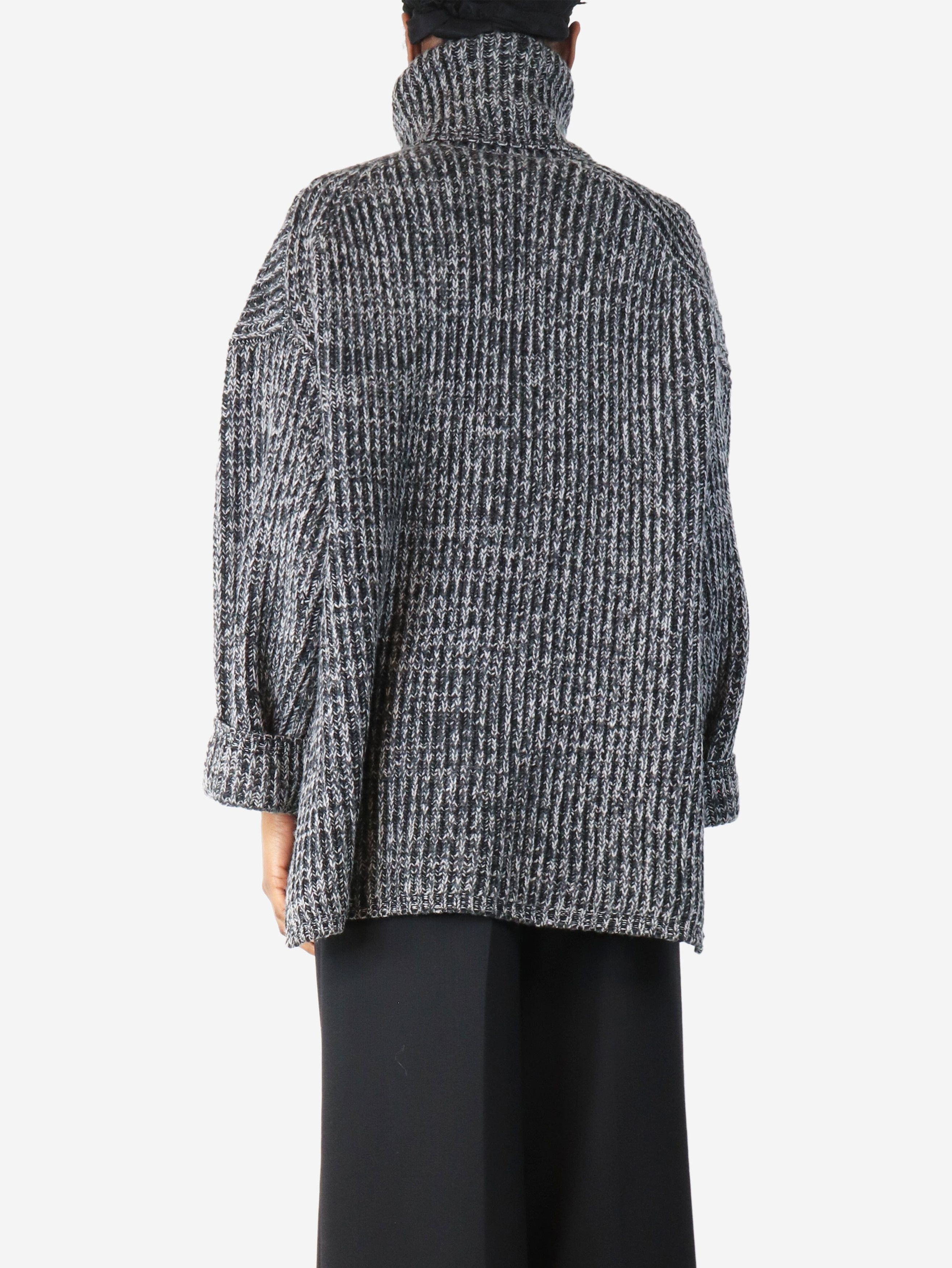 Acne Studios Black and grey chunky knit jumper - XS Size XS / US 0-2 / IT 36-38 - 2 Thumbnail