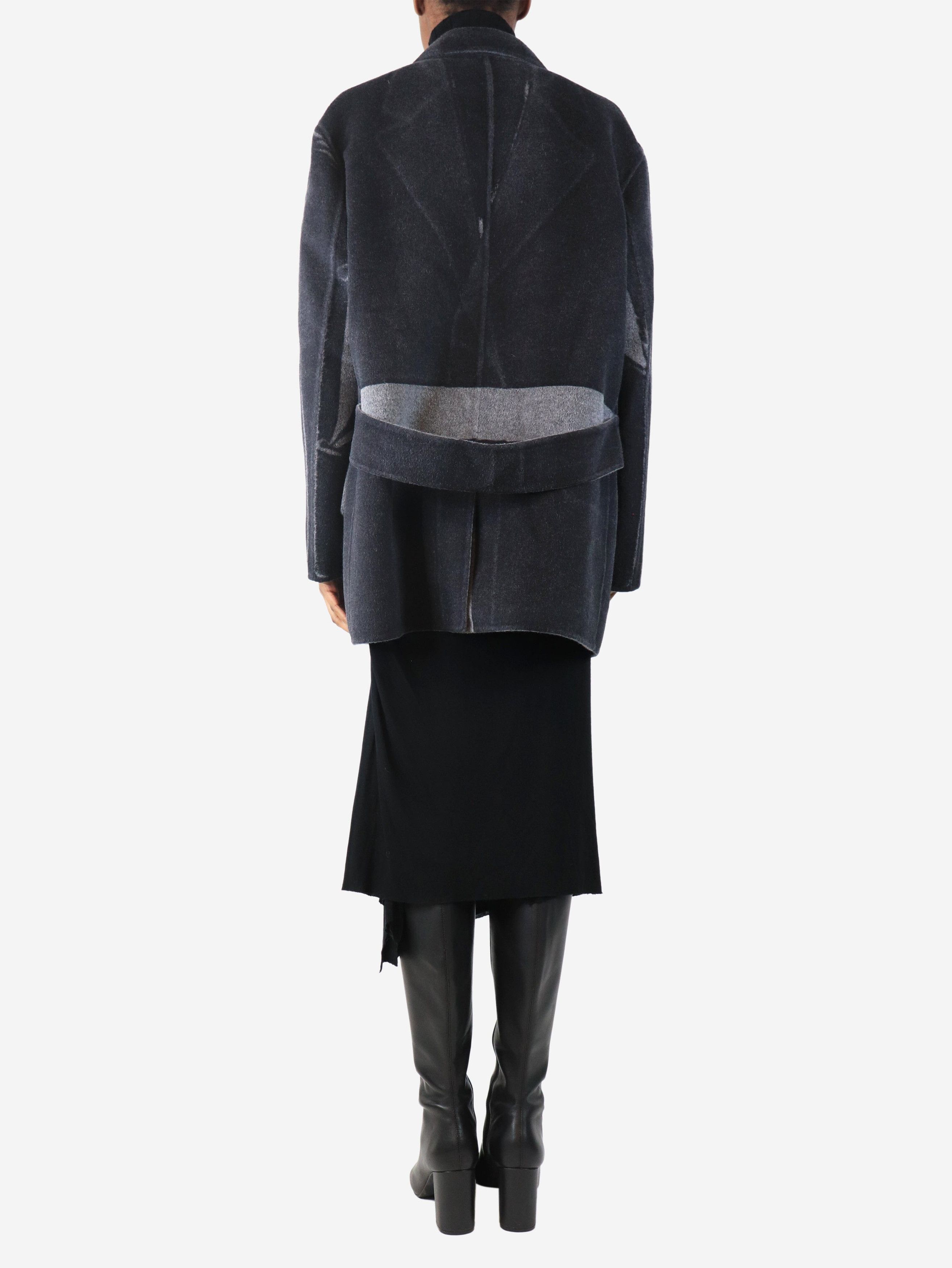 Prada Grey two tone wool and angora -blend coat - UK 4 Size XS / US 0-2 / IT 36-38 - 2 Thumbnail