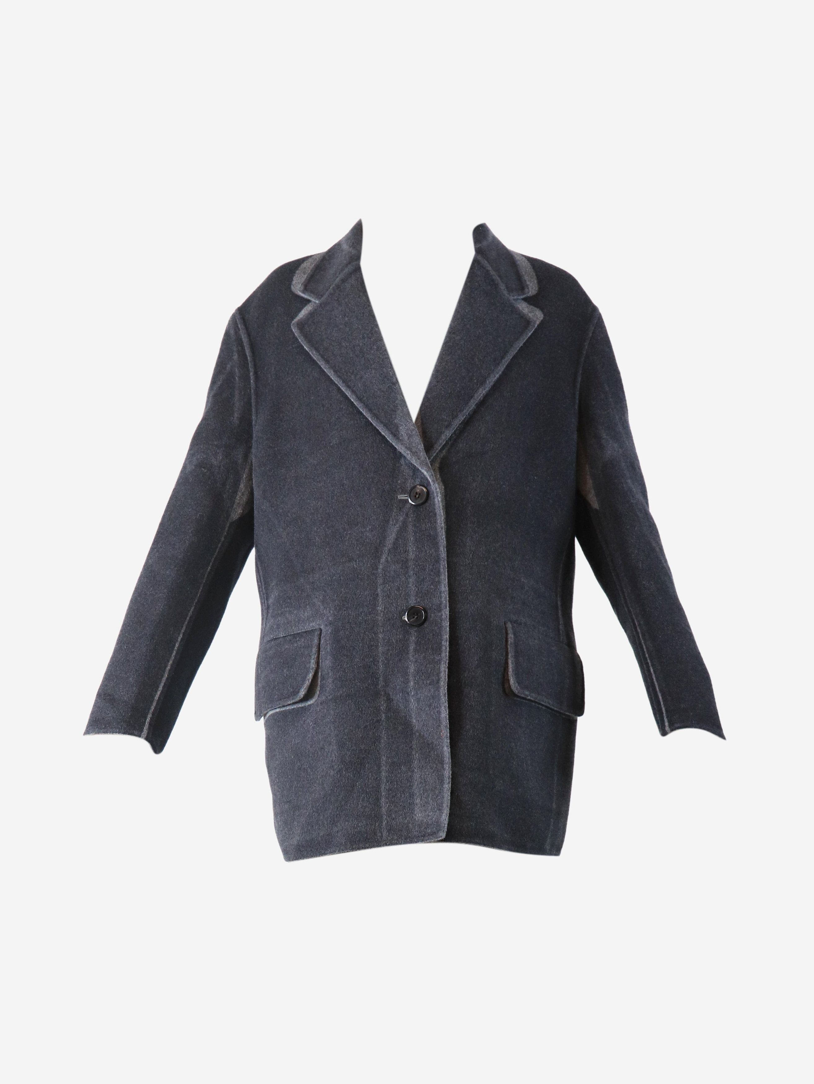 Prada Grey two tone wool and angora -blend coat - UK 4 Size XS / US 0-2 / IT 36-38 - 5 Thumbnail