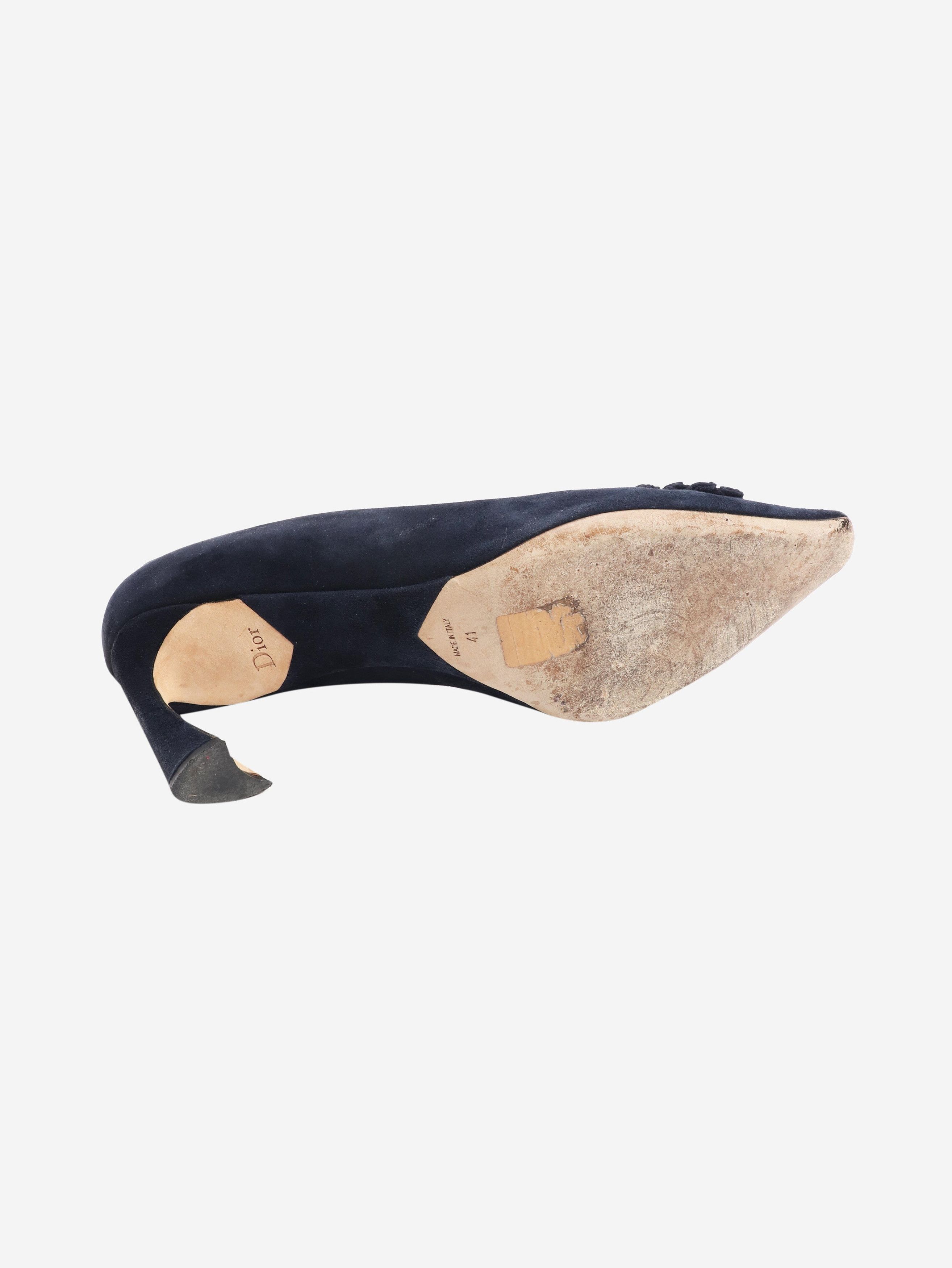 Dior Navy suede pumps - EU 41 Size US 10 / IT 40 - 4 Thumbnail