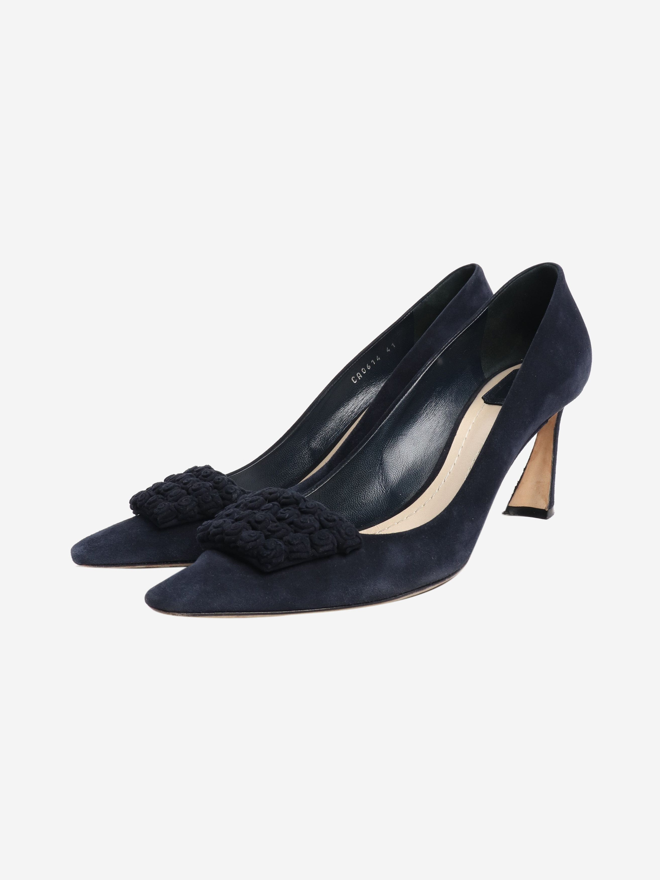 Dior Navy suede pumps - EU 41 Size US 10 / IT 40 - 2 Thumbnail