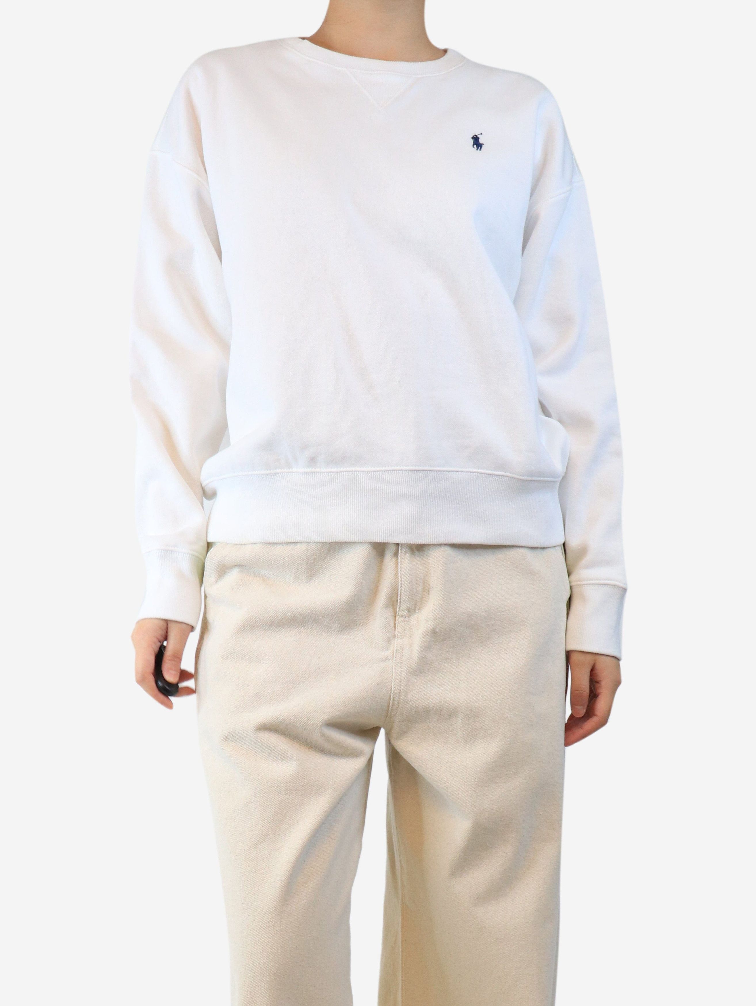 Polo Ralph Lauren White crewneck sweatshirt - L Size S / US 4 / IT 40 - 3 Thumbnail