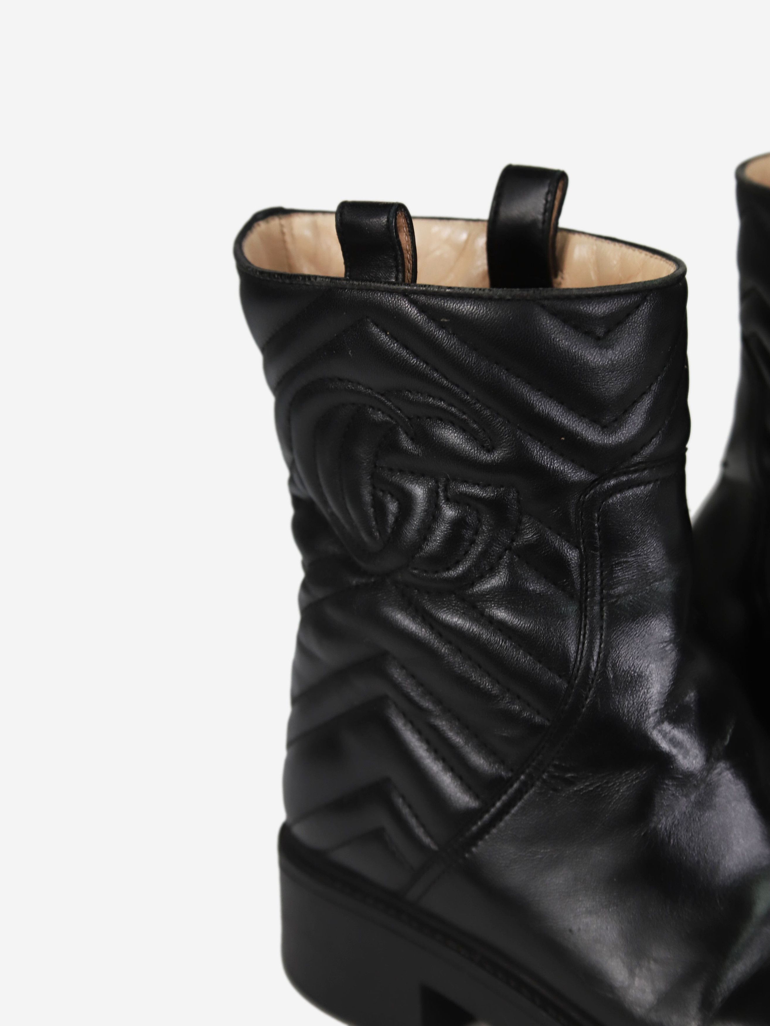 Gucci Black leather ankle boots - EU 37.5 Size US 6 / IT 36 - 4 Thumbnail
