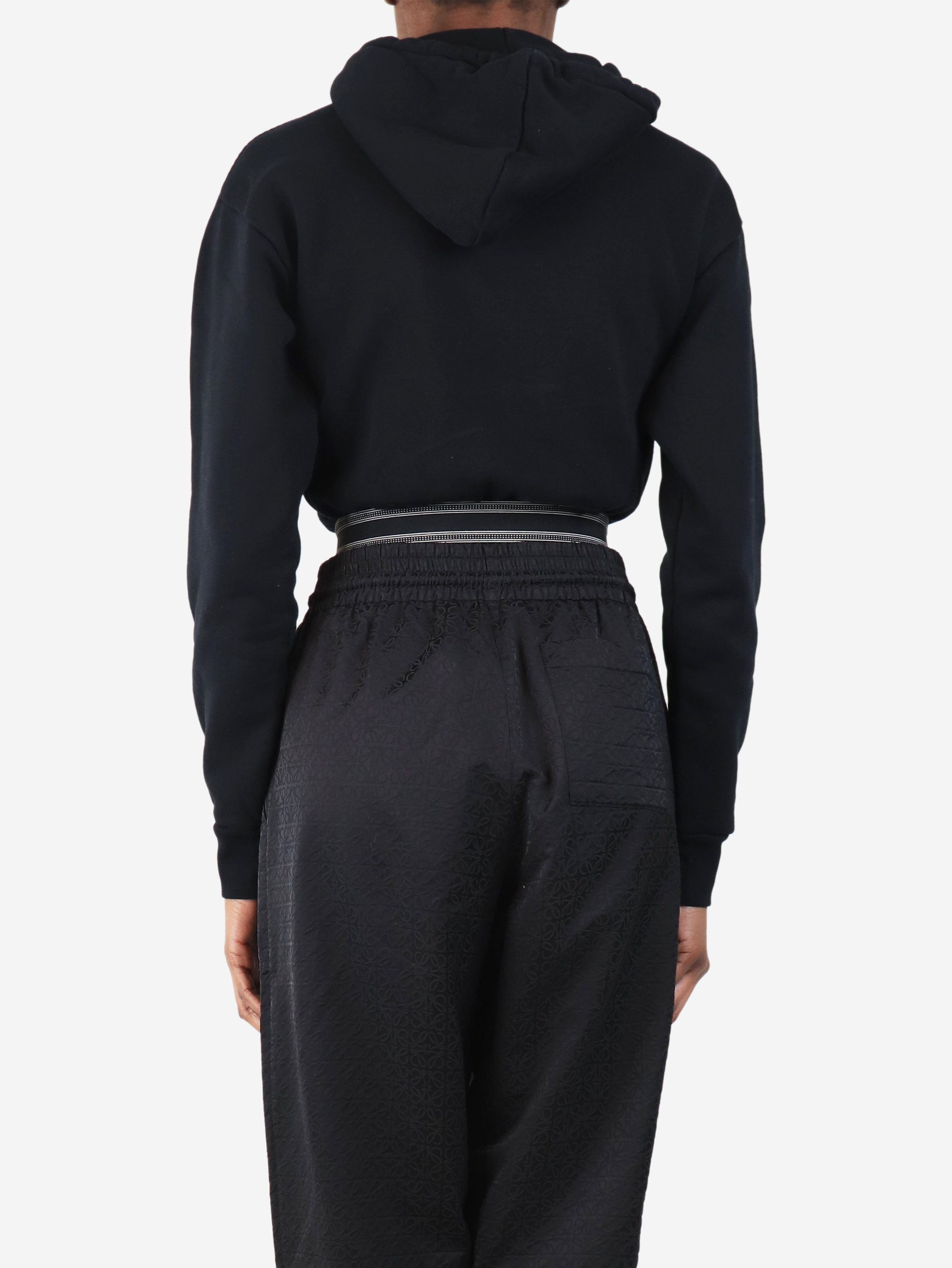 Loewe Black cropped logo hoodie - XS Size XS / US 0-2 / IT 36-38 - 2 Thumbnail