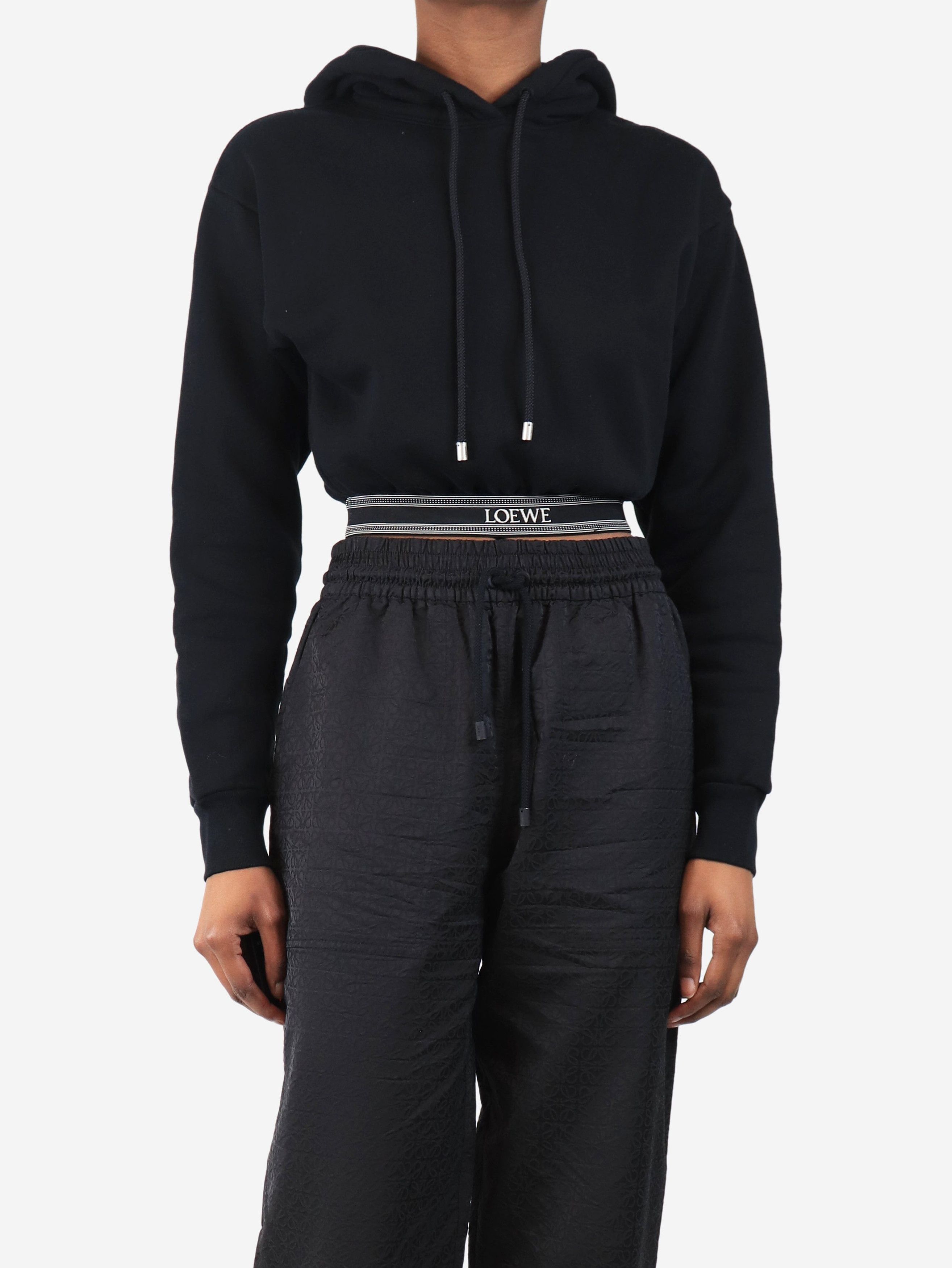 Loewe Black cropped logo hoodie - XS Size XS / US 0-2 / IT 36-38 - 3 Thumbnail