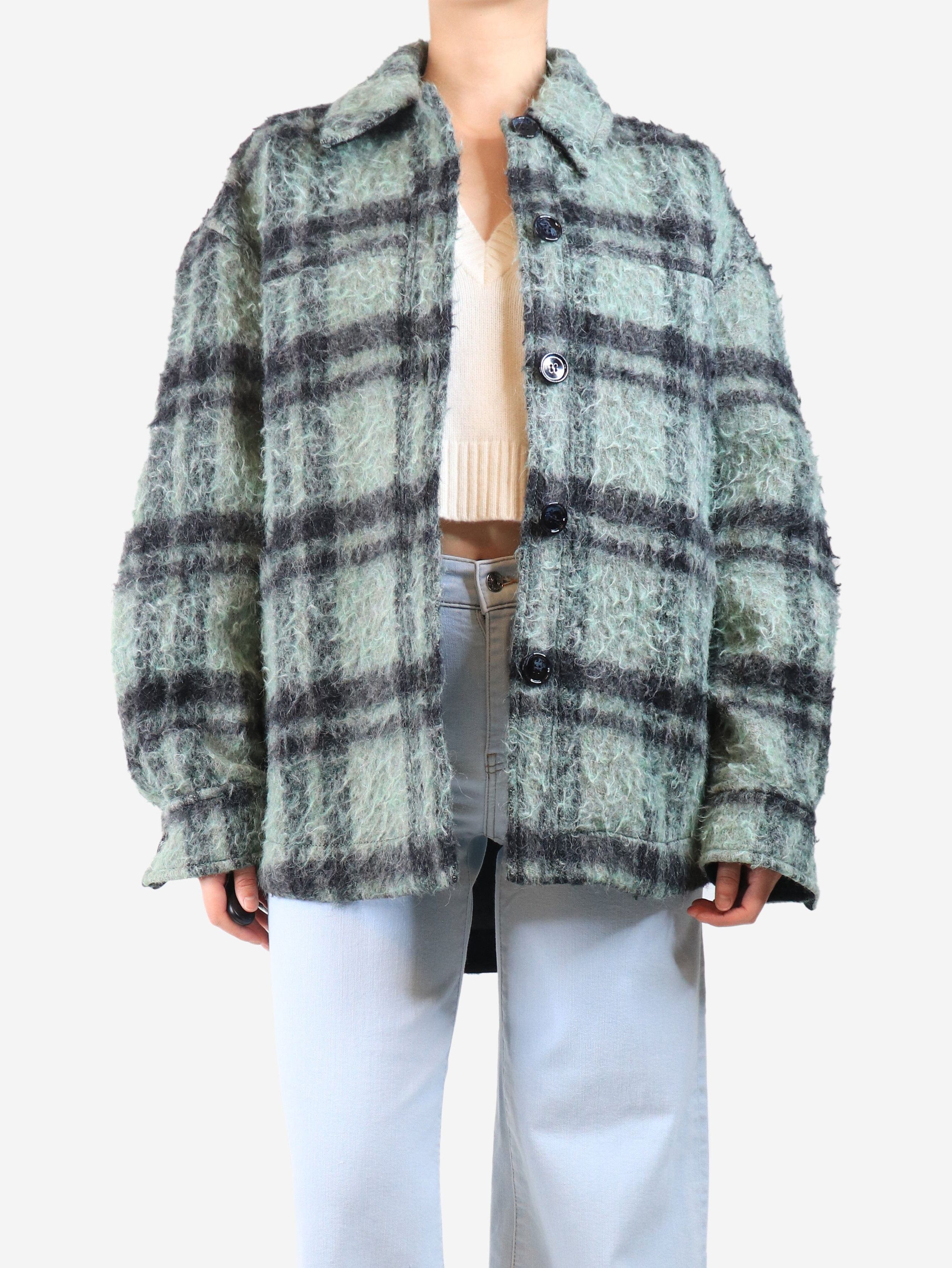 Acne Studios Black and green brushed wool plaid overshirt - S Size S / US 4 / IT 40 - 3 Thumbnail