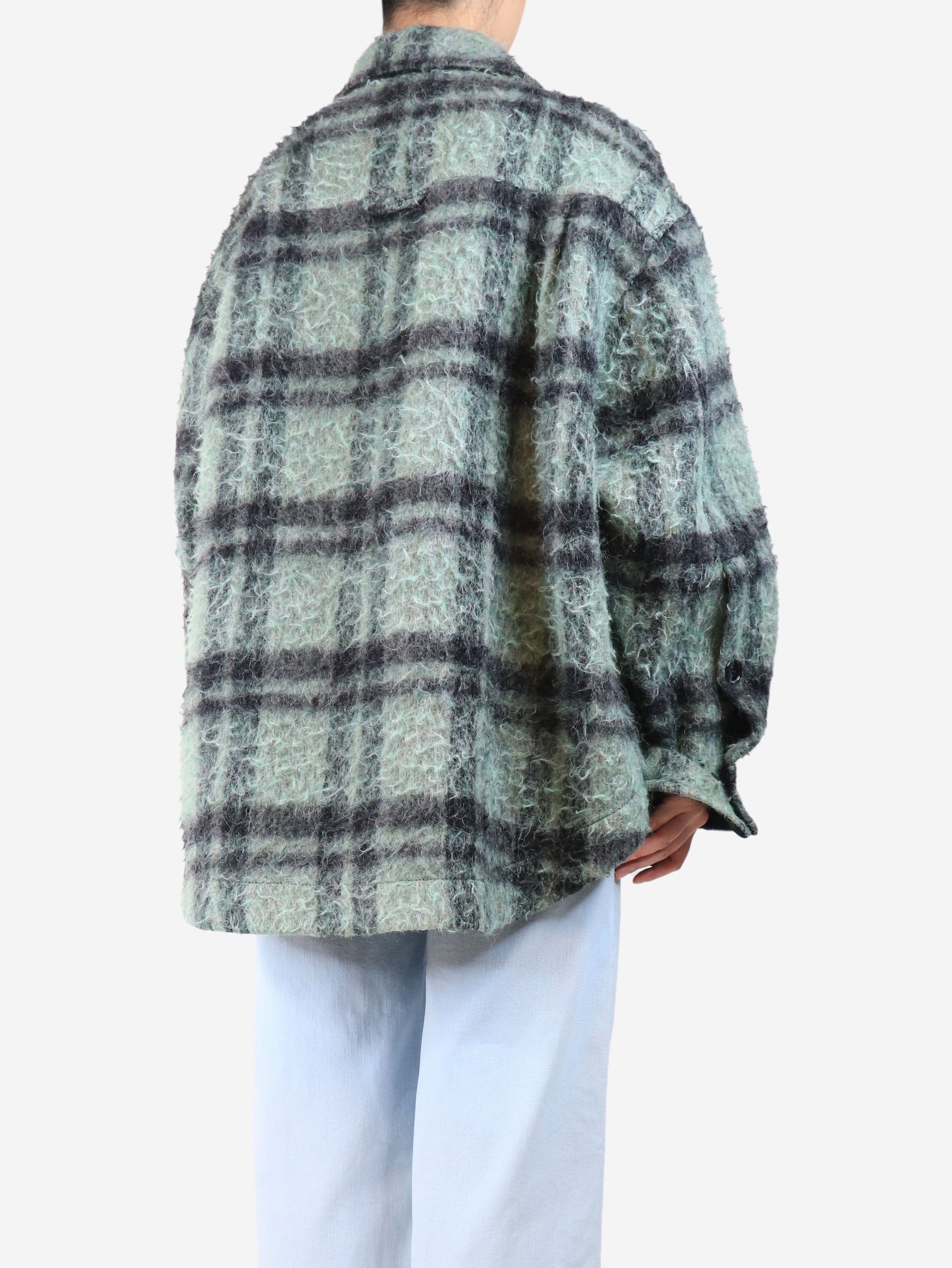 Acne Studios Black and green brushed wool plaid overshirt - S Size S / US 4 / IT 40 - 2 Thumbnail