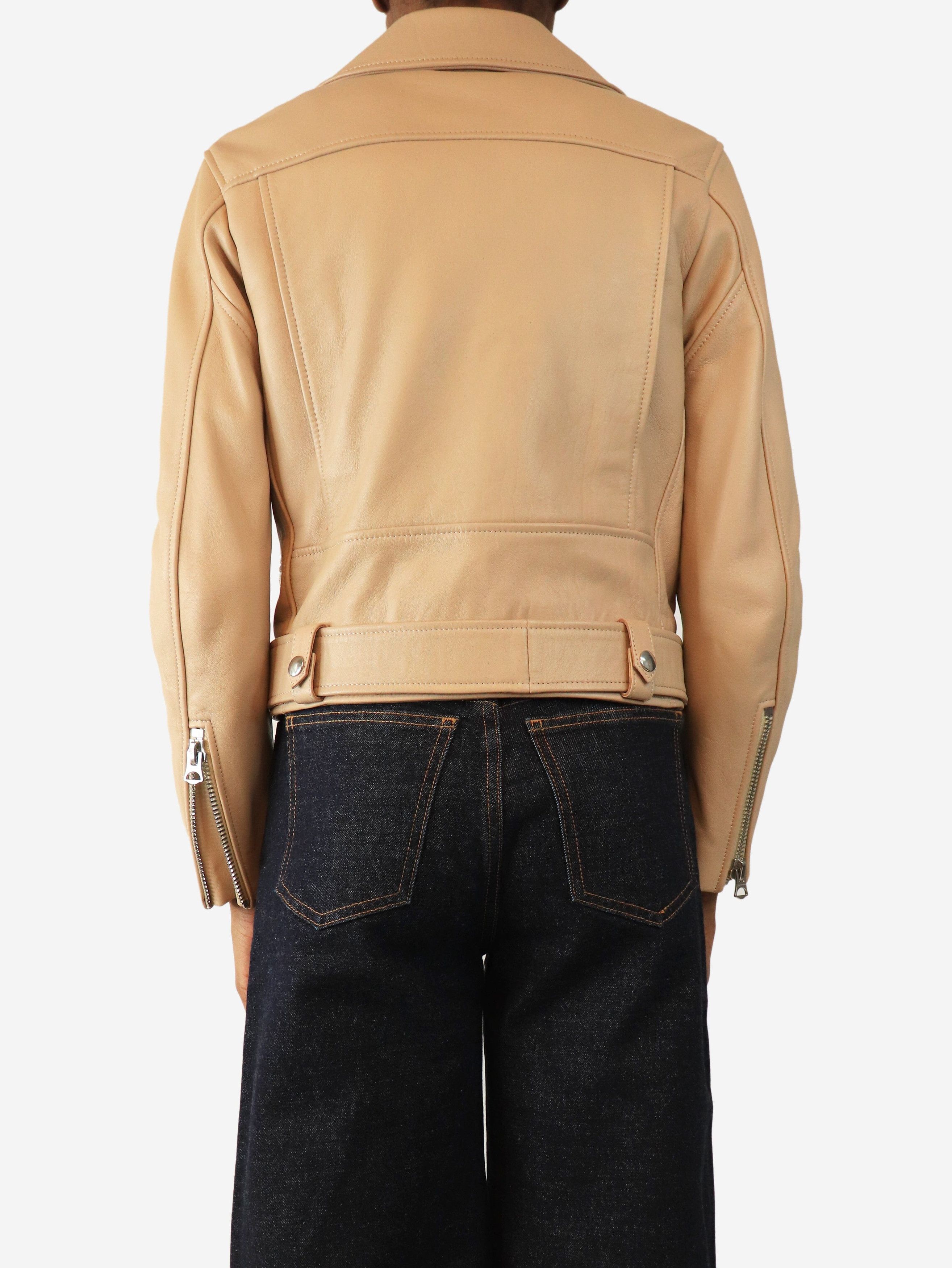 Acne Studios Neutral leather biker jacket - UK 8 Size S / US 4 / IT 40 - 3 Thumbnail