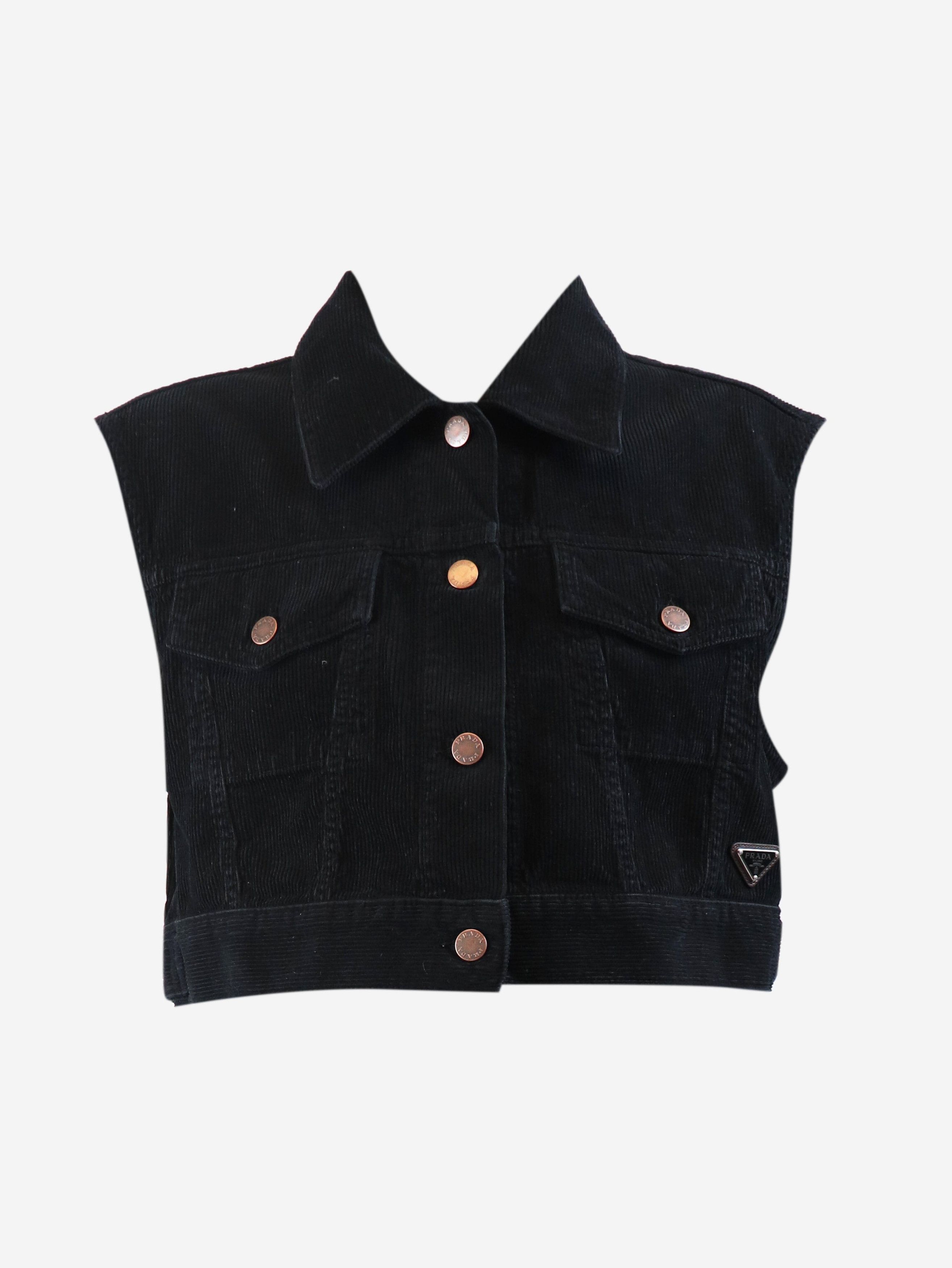 Prada Black sleeveless cord jacket - XS Size XS / US 0-2 / IT 36-38 - 5 Thumbnail