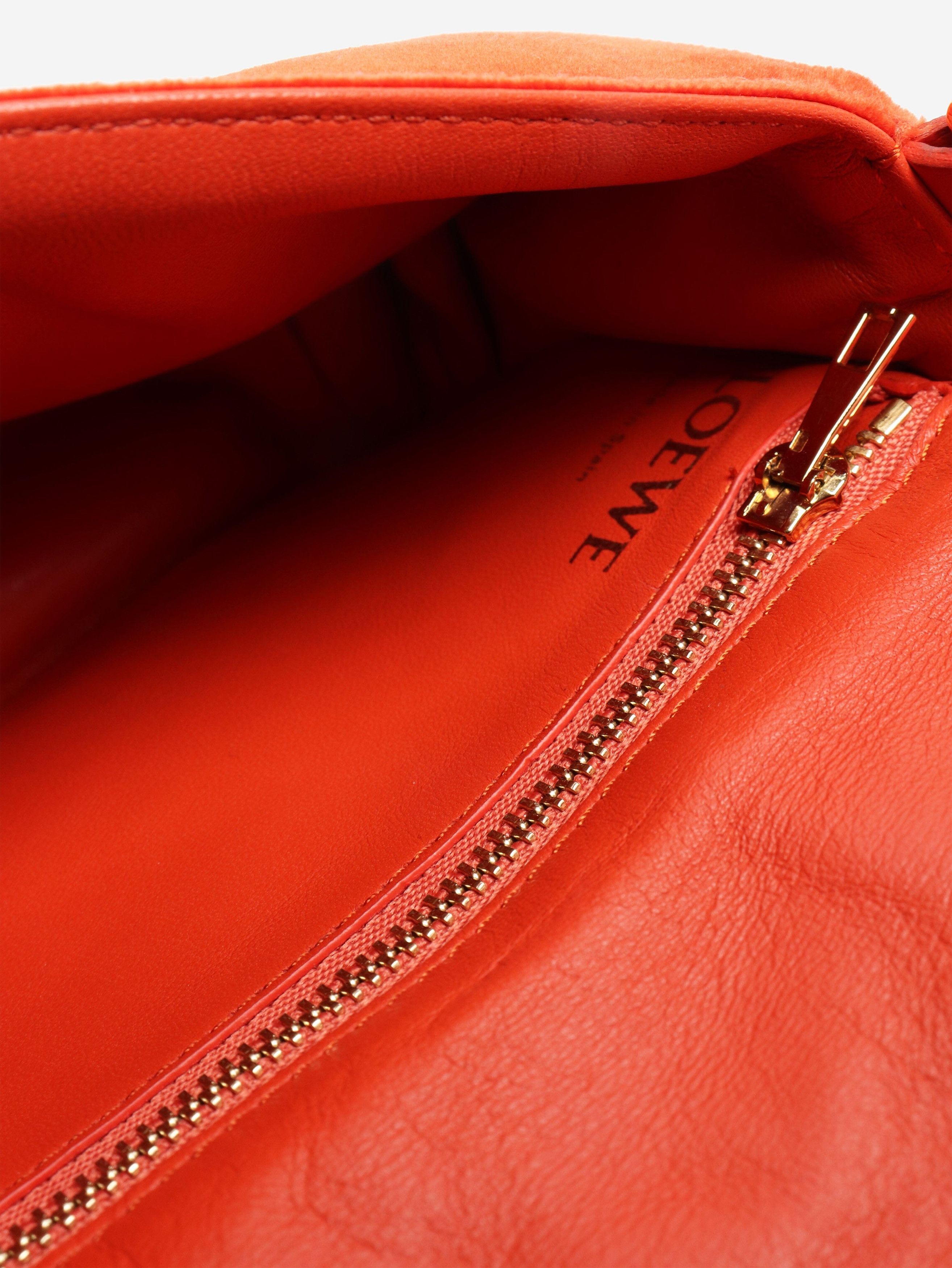 Loewe Orange Puffer Goya velvet shoulder bag Size ONE SIZE - 6 Thumbnail